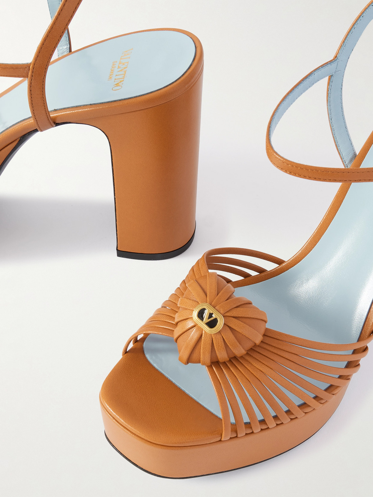 Garavani - Embellished Leather Platform Sandals