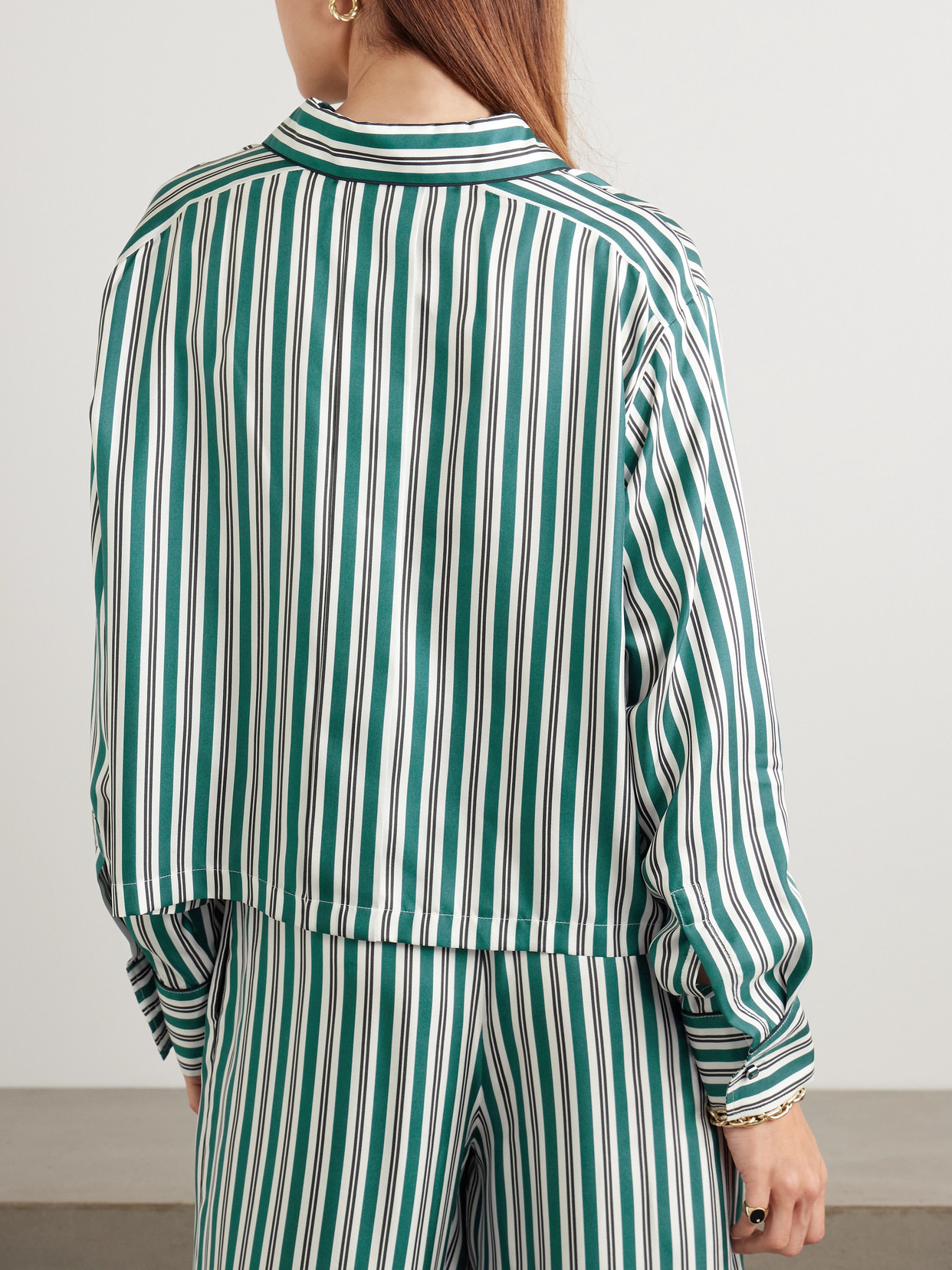 Brama Striped Silk-Twill Shirt