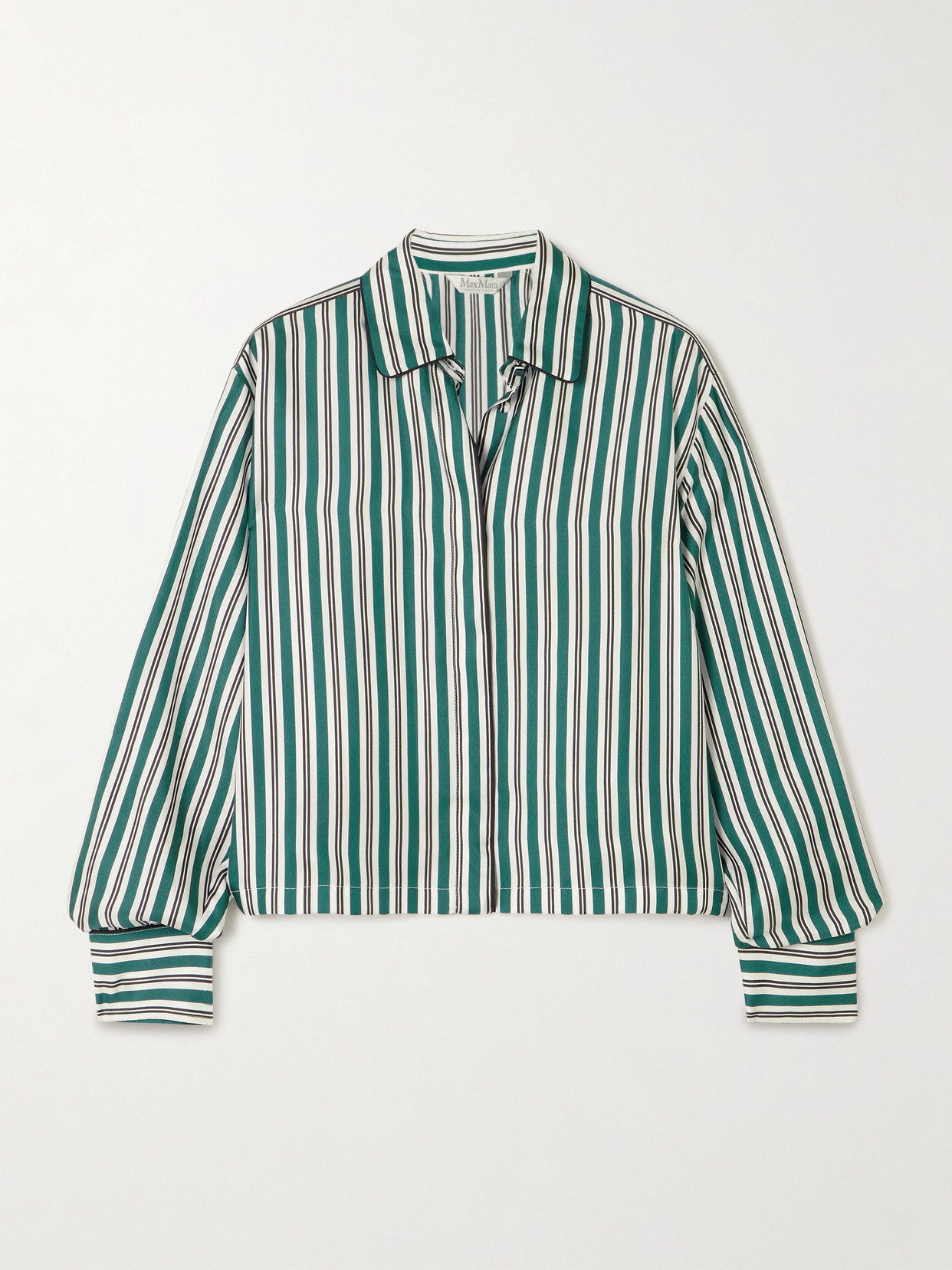 Brama Striped Silk-Twill Shirt