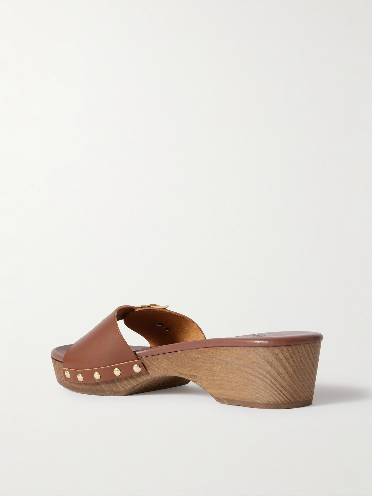 Omonia Studded Leather Clogs