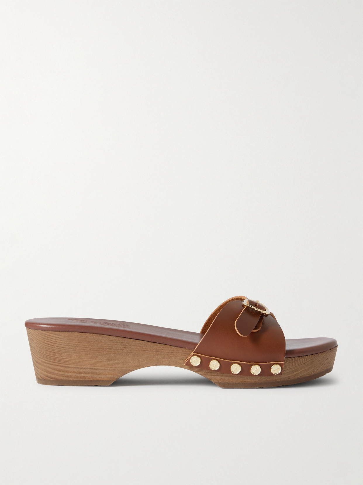 Omonia Studded Leather Clogs