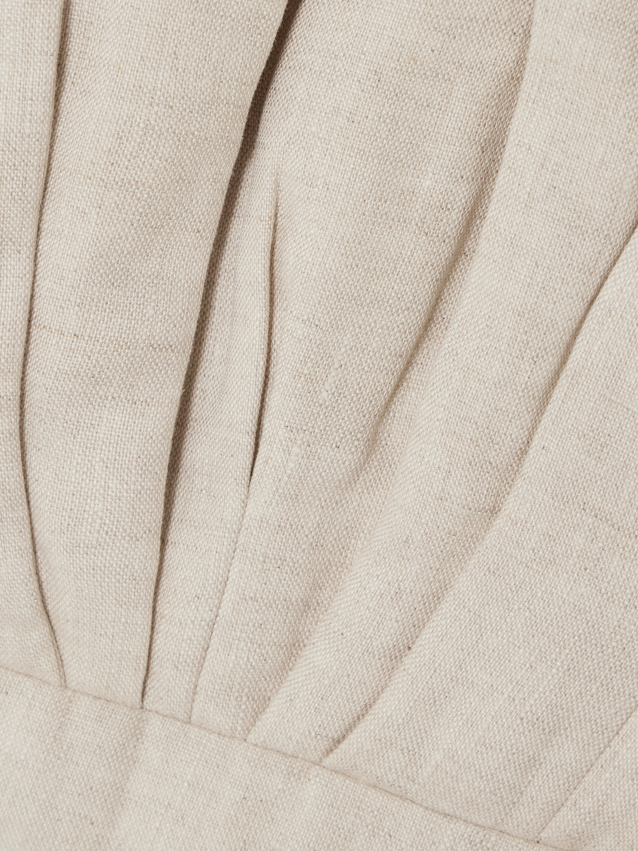 Amapolas Pleated Linen Bustier Top