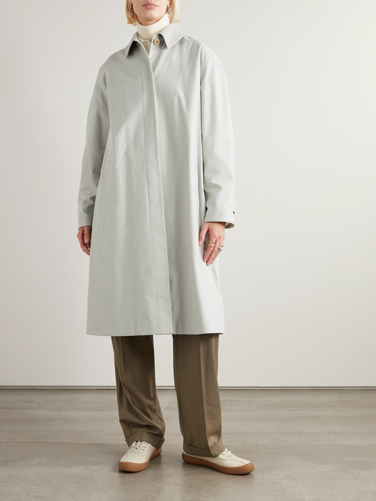Pluma Brushed Cotton And Cashmere-Blend Trench Coat