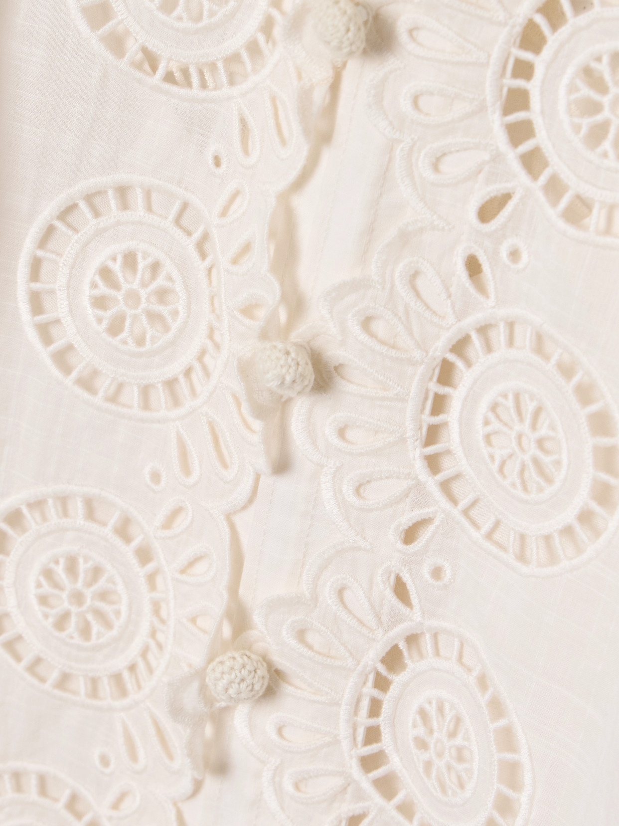 Lucky Pintucked Broderie Anglaise Cotton-Voile Top