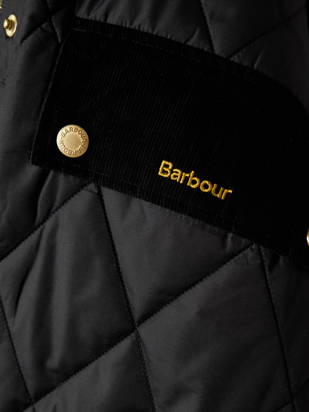 Meredith Hooded Corduroy-Trimmed Quilted Jacket