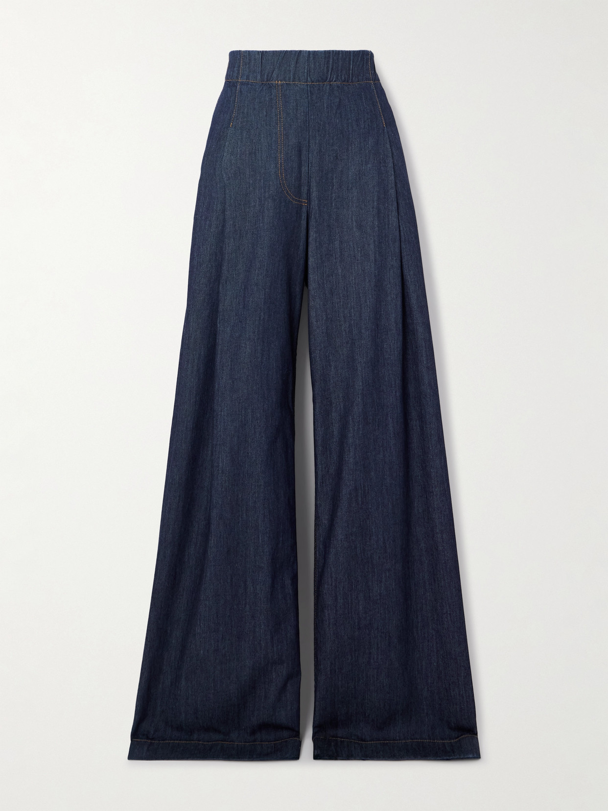 Pleated Wide- Leg