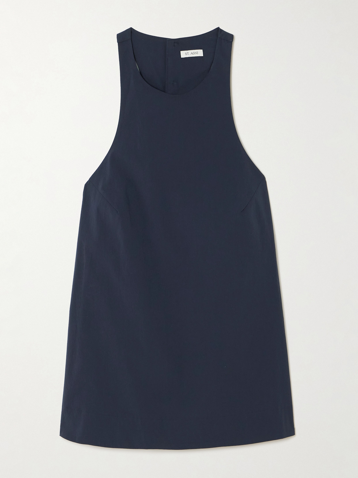 Open-Back Cotton-Blend Poplin Tank