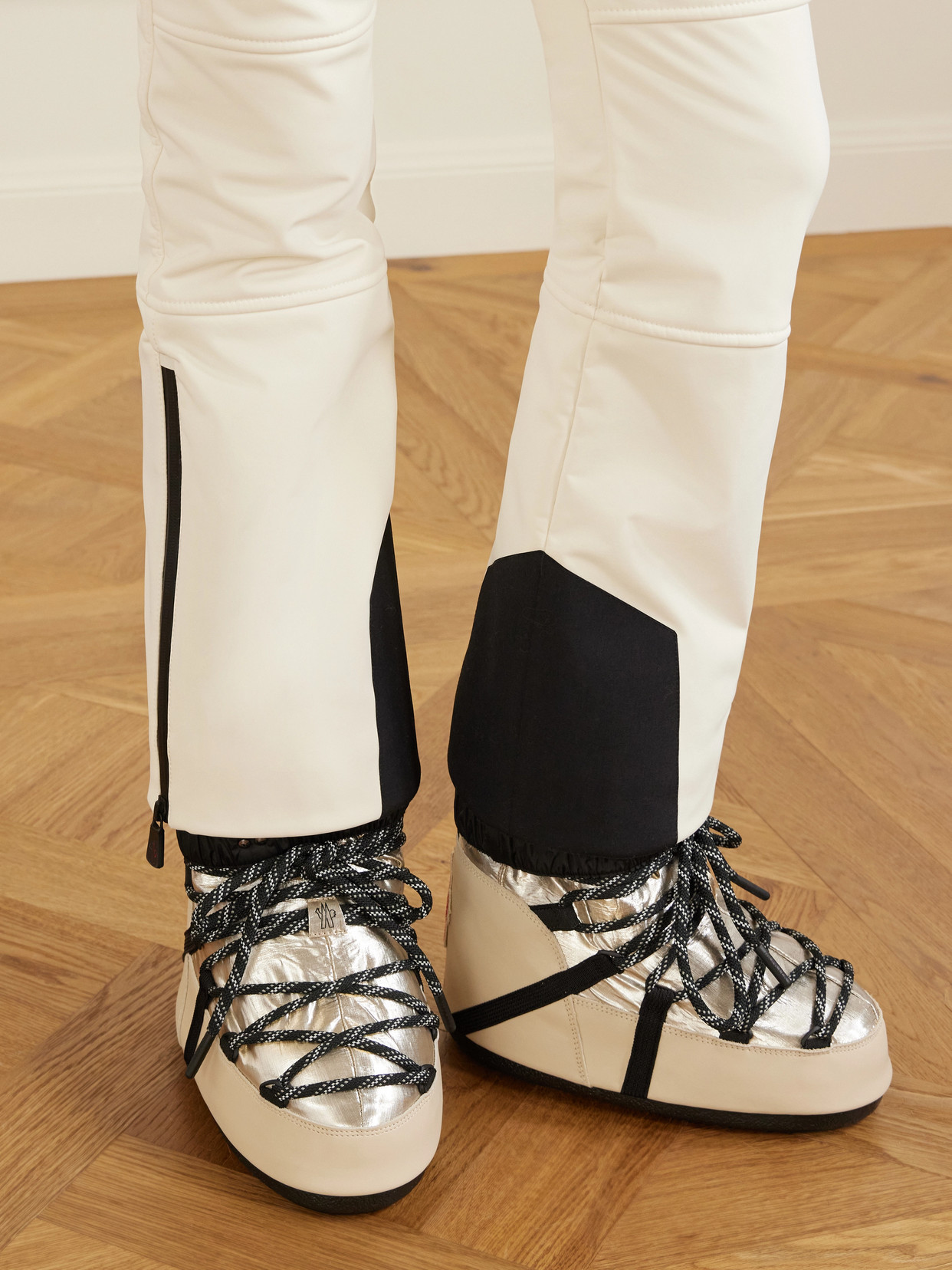Grenoble - + Moon Boot Icon Metallic Shell And Leather Snow Boots