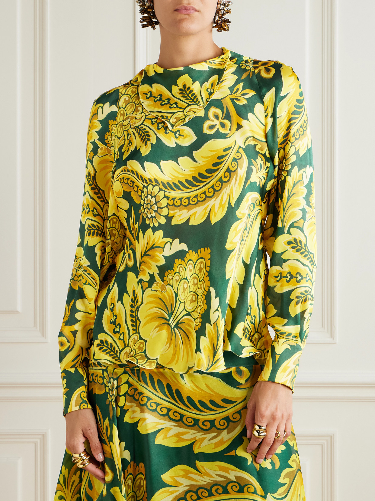 Printed Silk Blouse