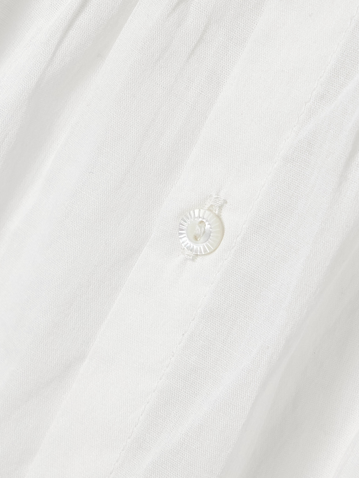 Dôen - Lilibet Lace-Trimmed Pintucked Organic Cotton-Voile Top