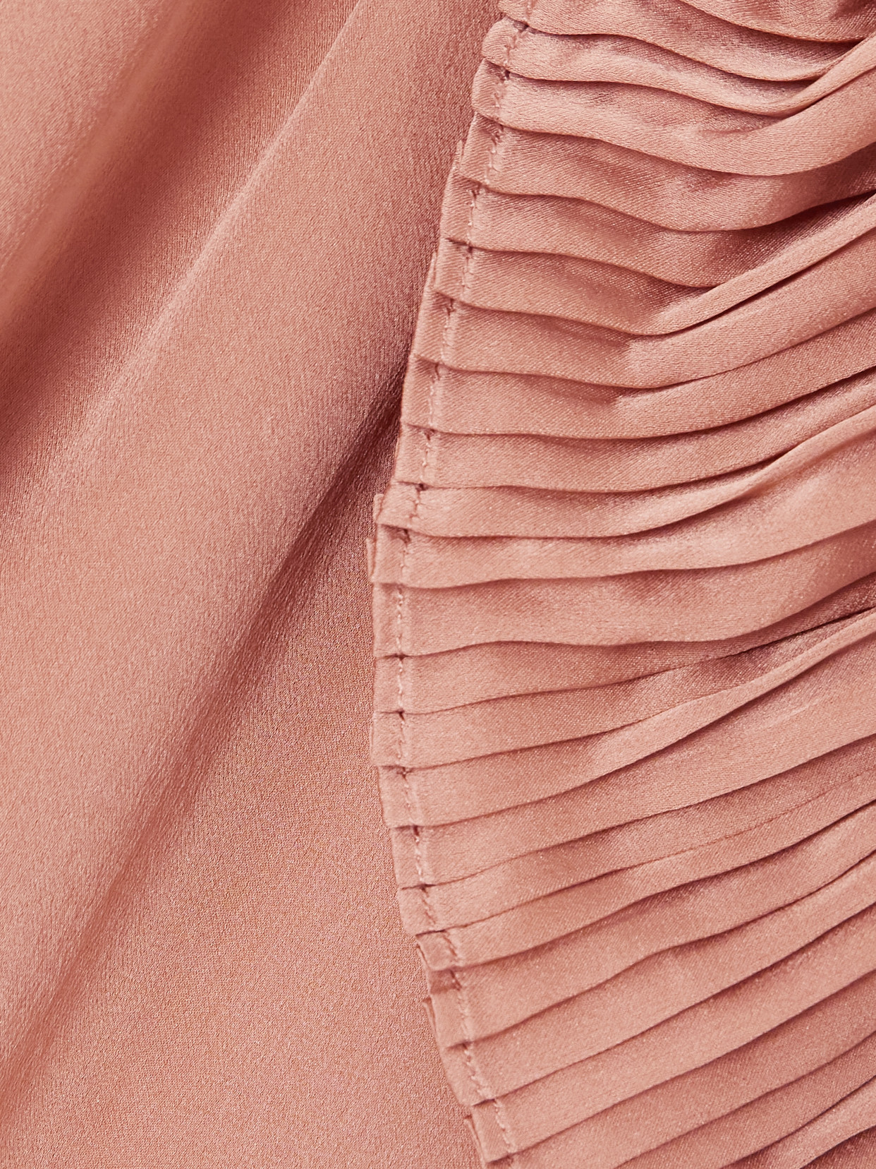 Pleated Silk-Satin Blouse