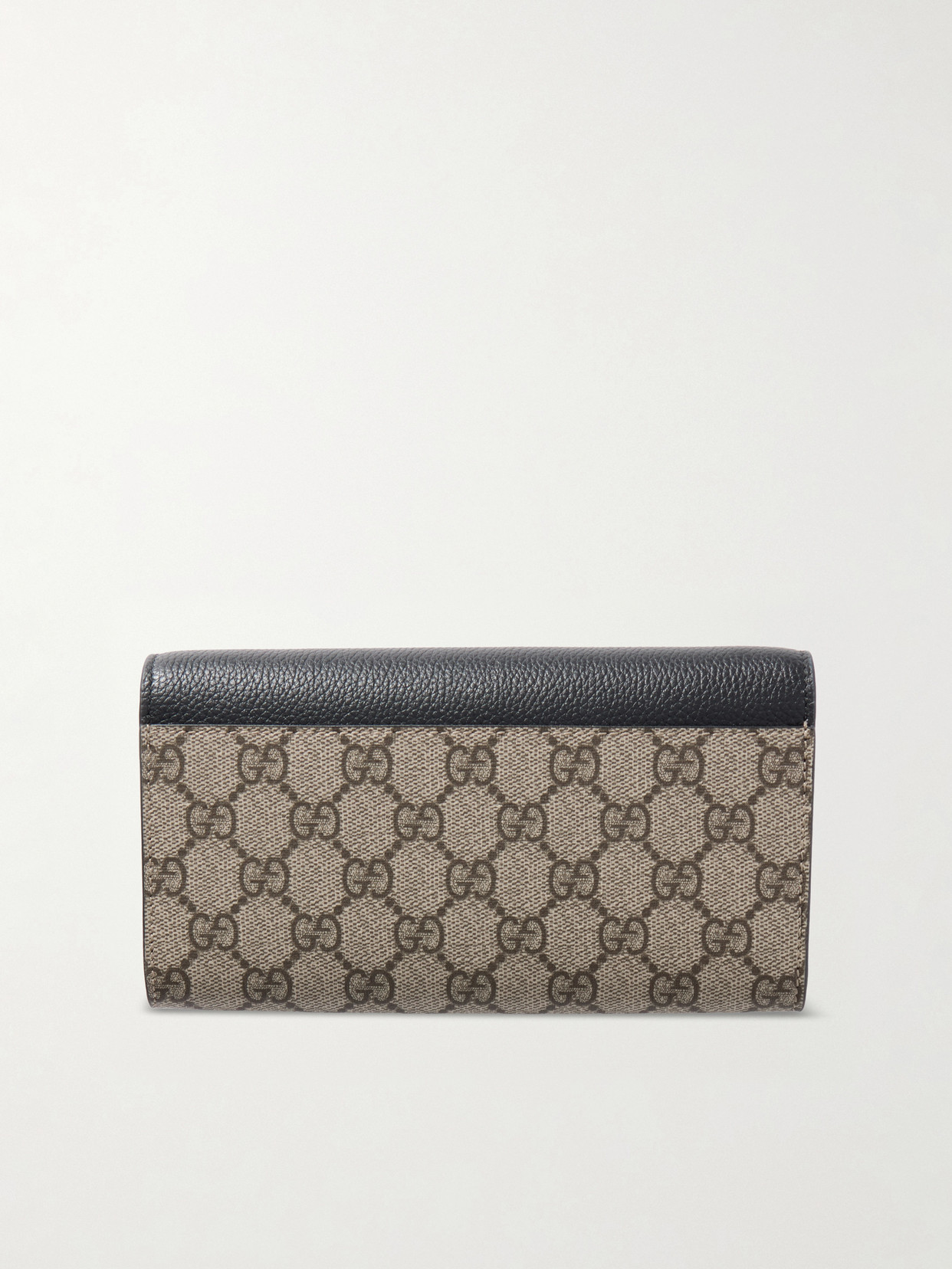GG Marmont Petite Leather-Trimmed Coated Canvas-Jacquard Shoulder Bag