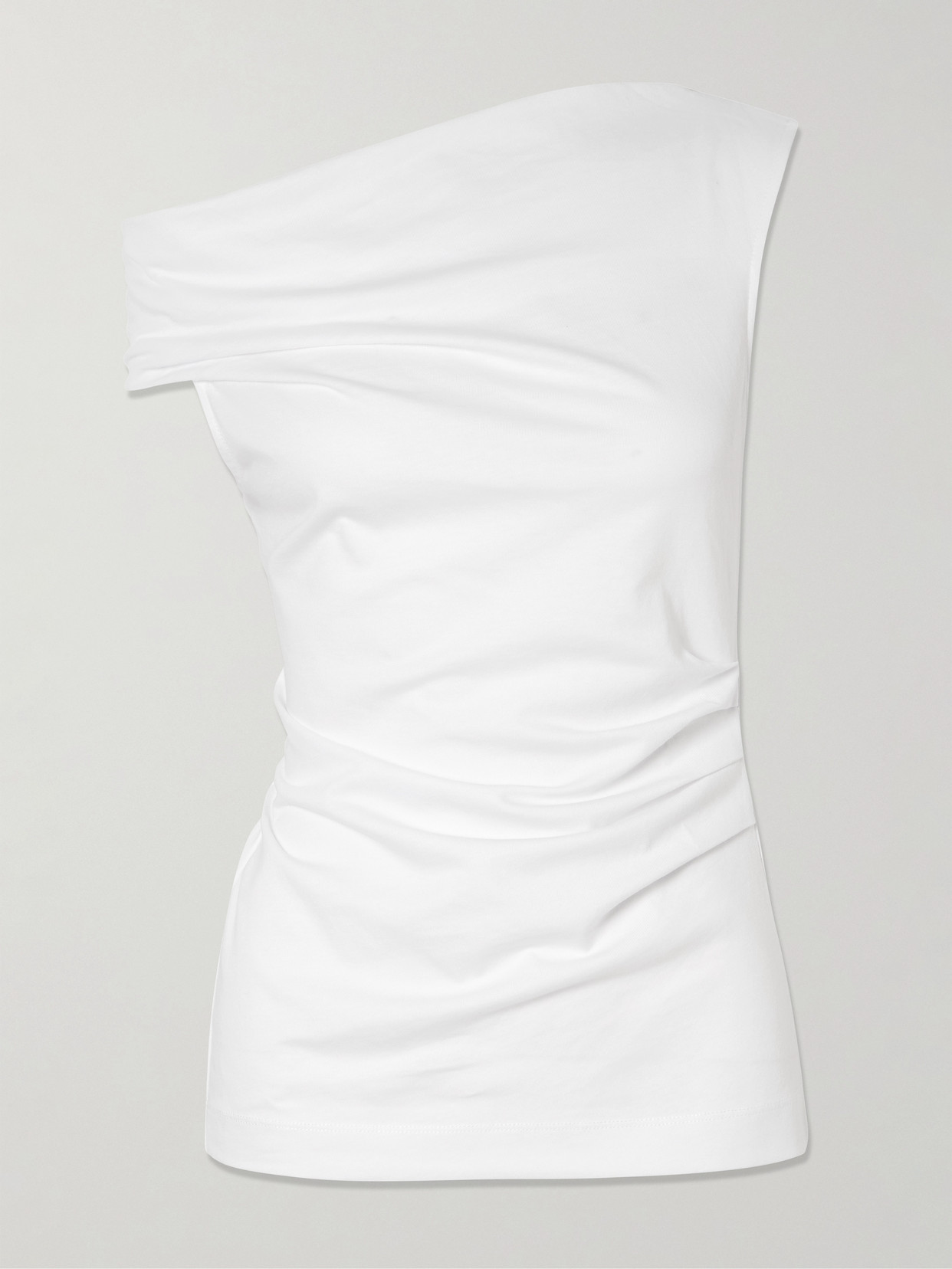 Henray Off-The-Shoulder Draped Cotton-Jersey Top