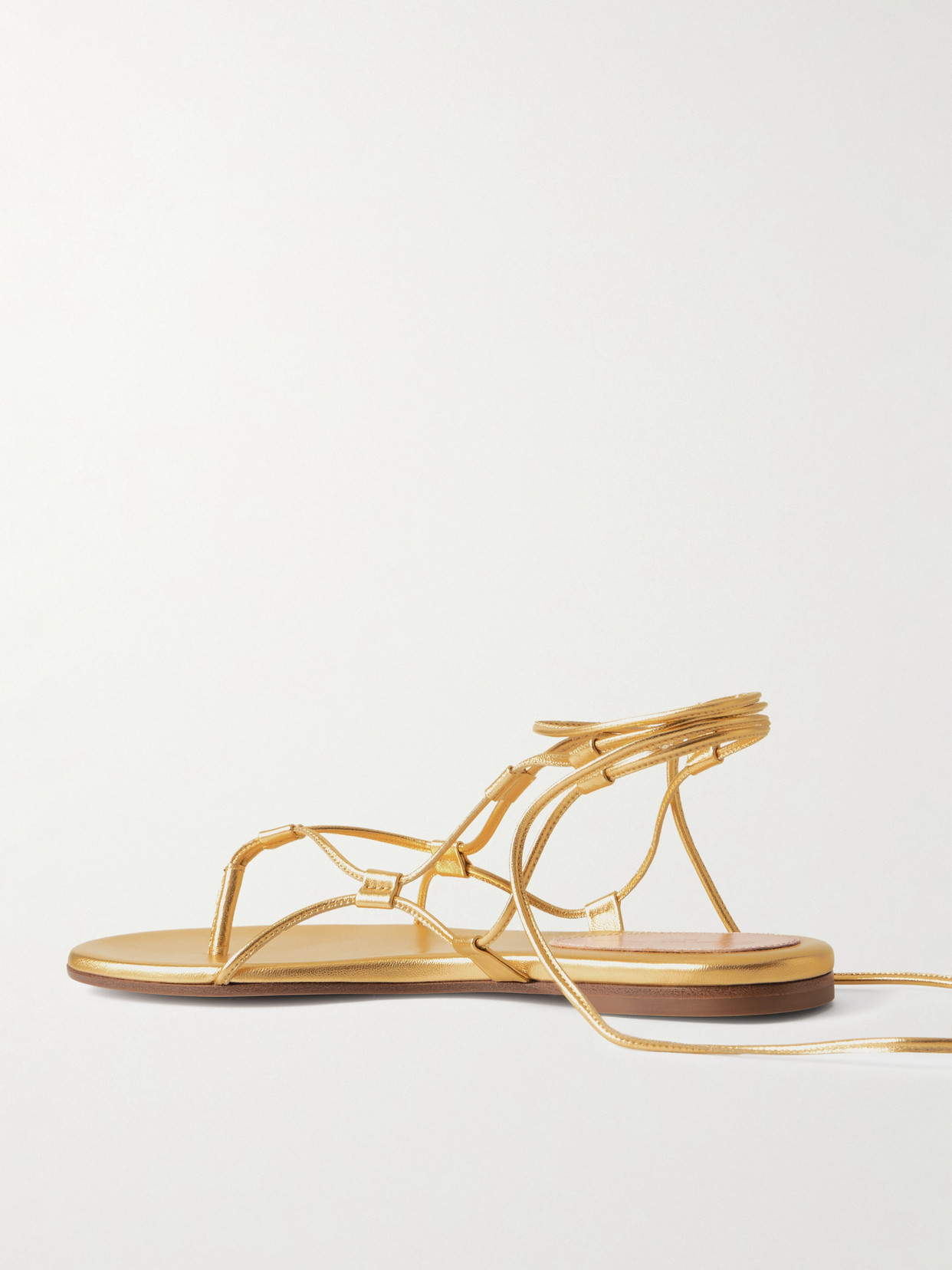 Metallic Leather Sandals
