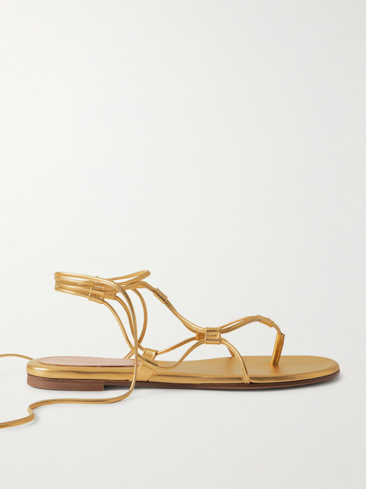 Metallic Leather Sandals
