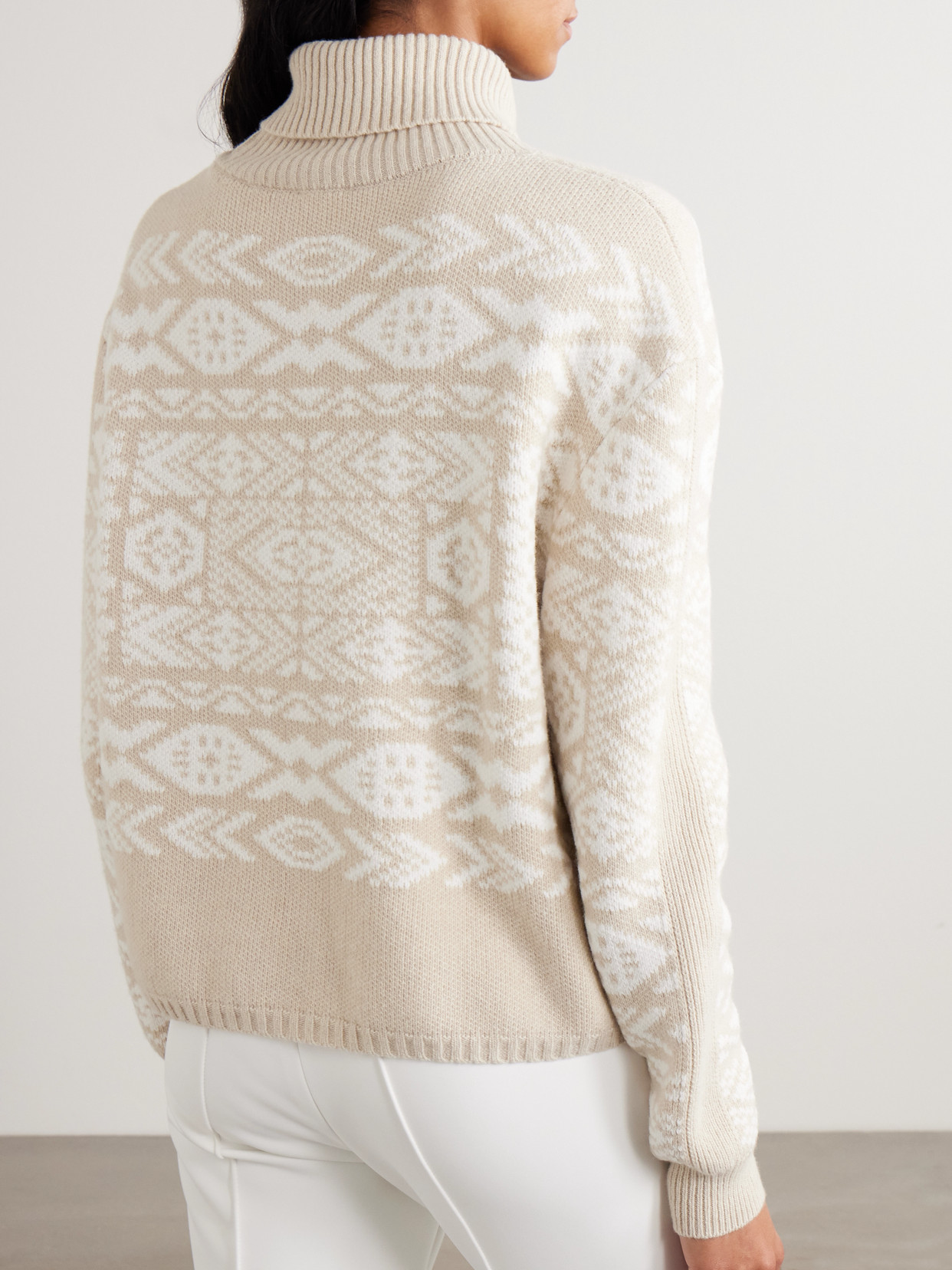 Nadin Fair Isle Appliquéd Wool-Jacquard Turtleneck Sweater