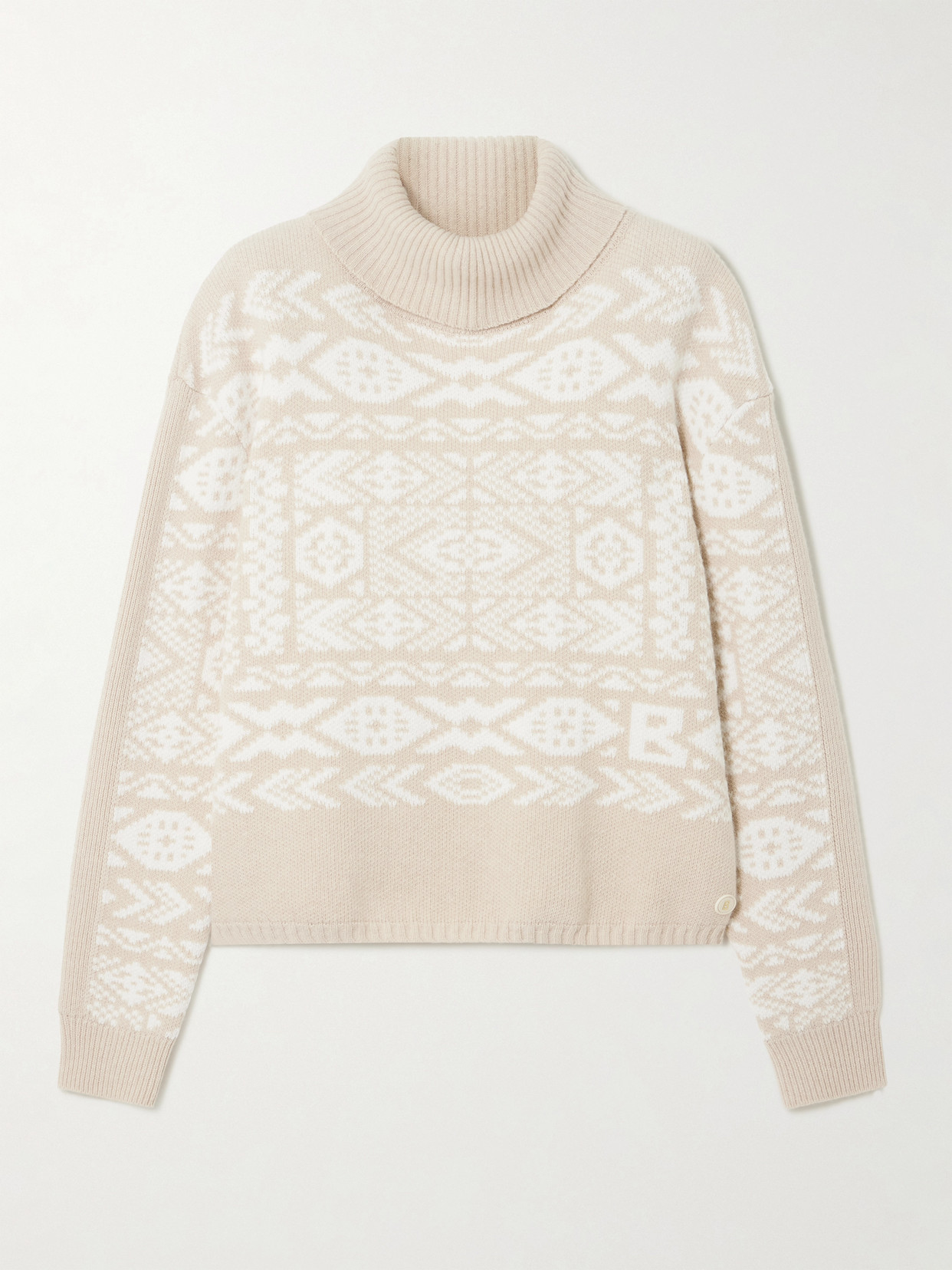 Nadin Fair Isle Appliquéd Wool-Jacquard Turtleneck Sweater