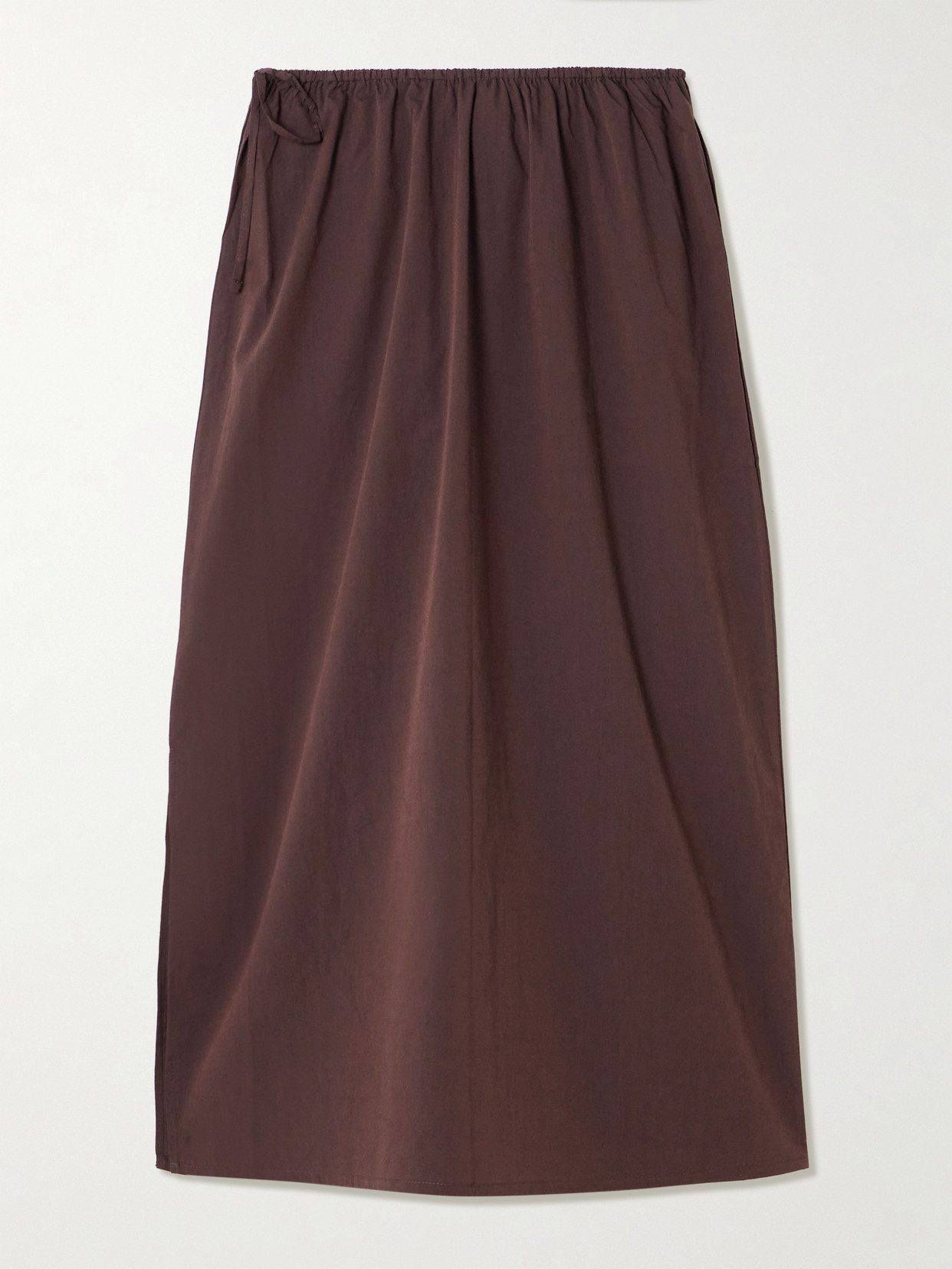 Mid Day Organic Cotton-Poplin Drawstring Midi