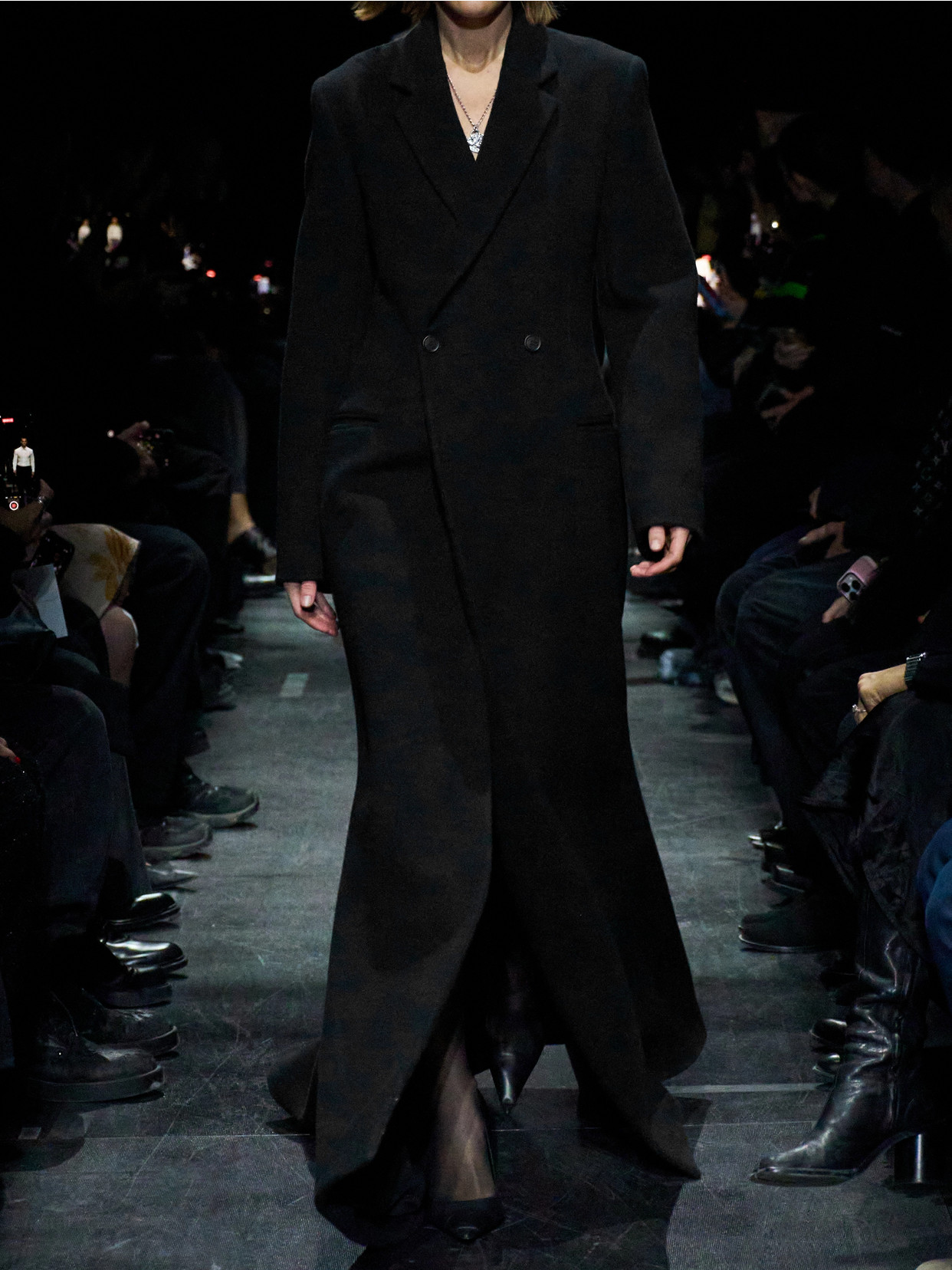 Double-Breasted Brushed Wool-Blend Coat