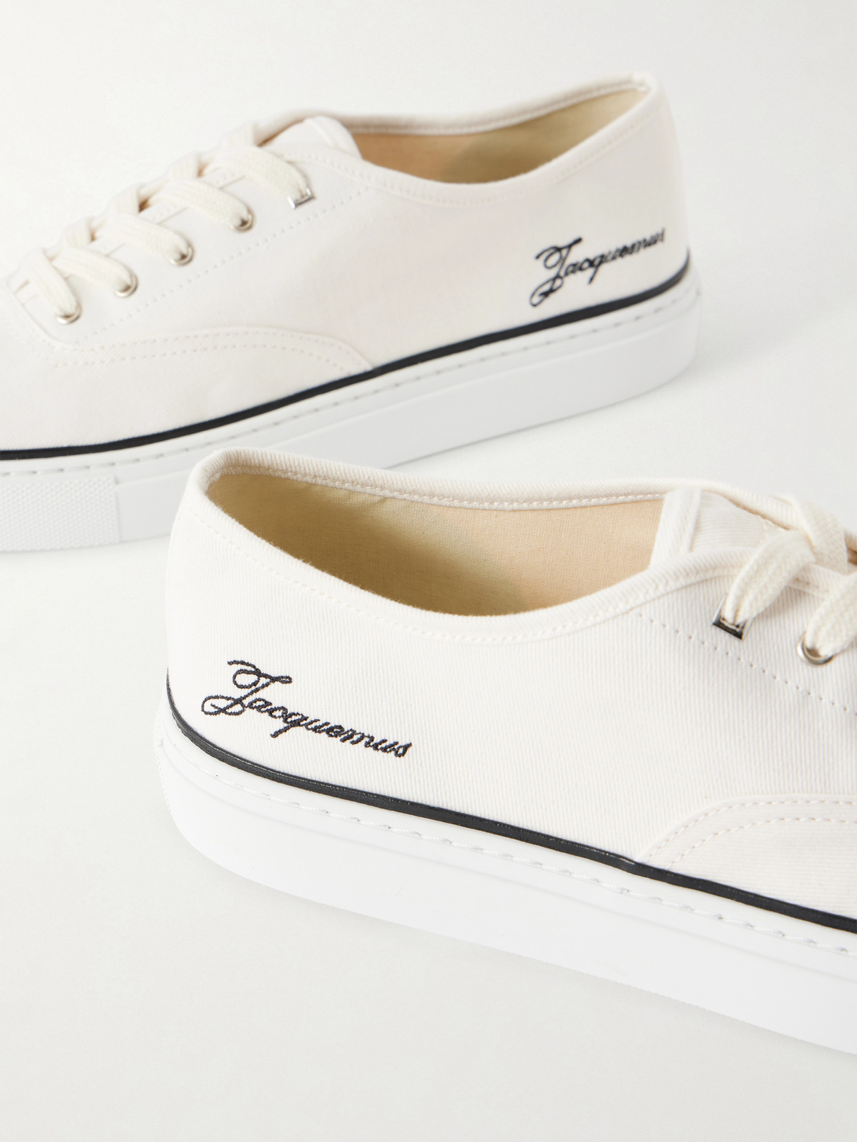 Le Fefe Embroidered Canvas Sneakers
