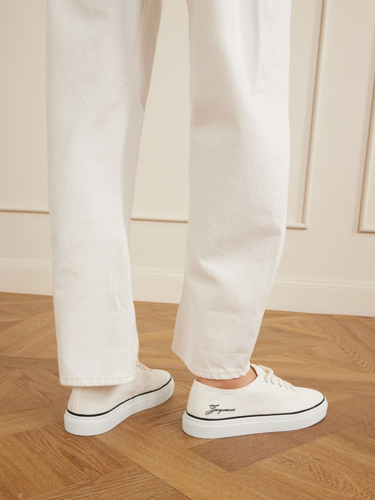 Le Fefe Embroidered Canvas Sneakers