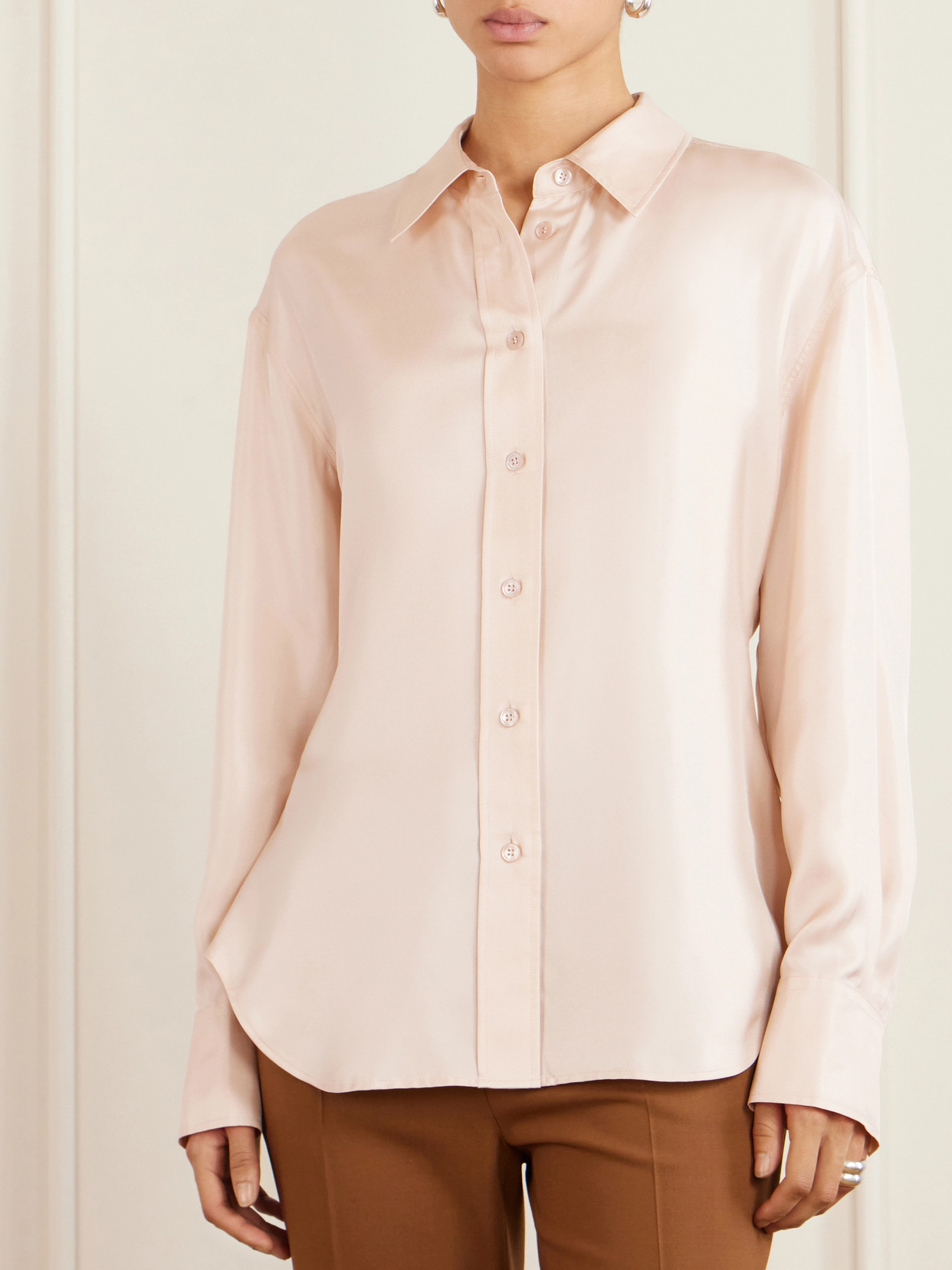 Róhe - Shaped Silk-Twill Shirt