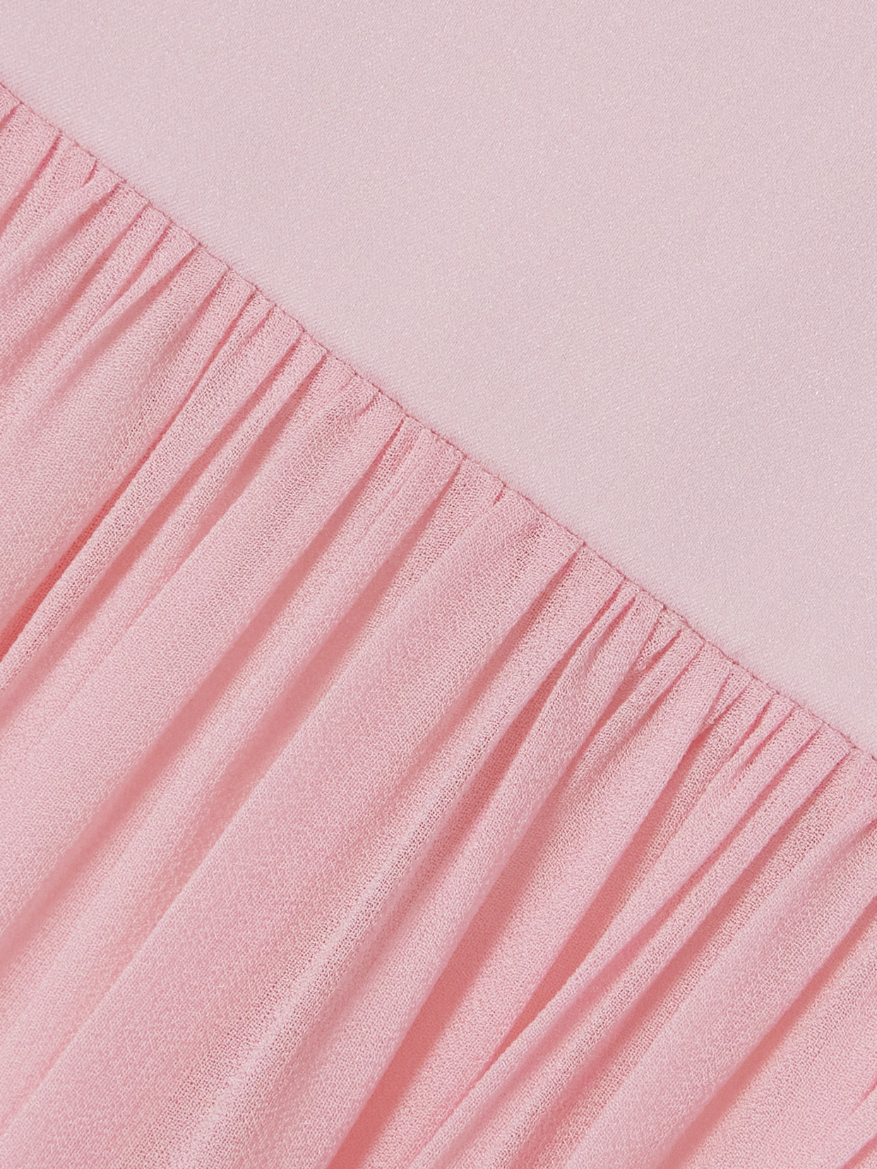 Solene Pleated Satin-Trimmed Chiffon Maxi