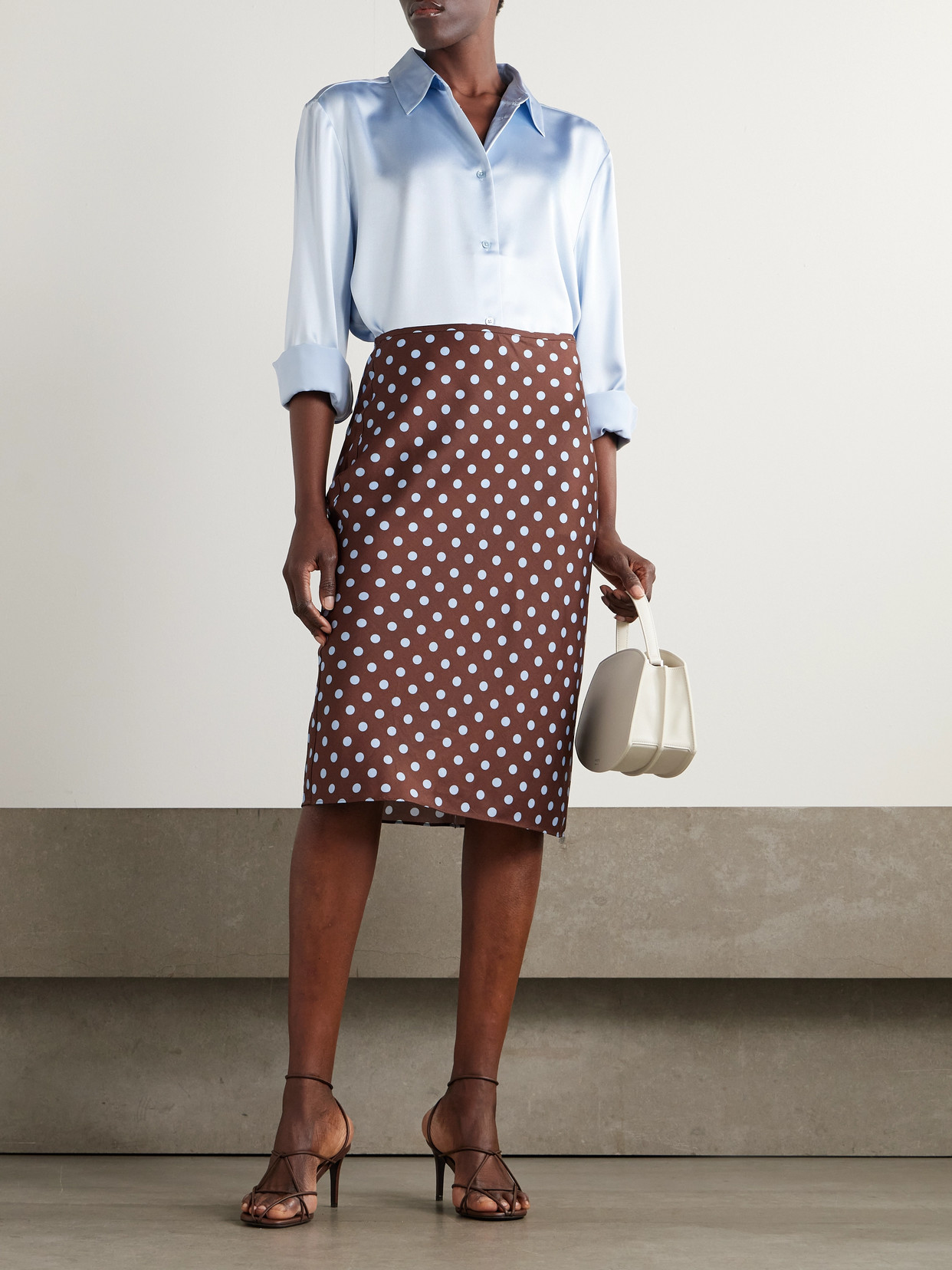 Leo Polka-Dot Tencel-Blend Midi