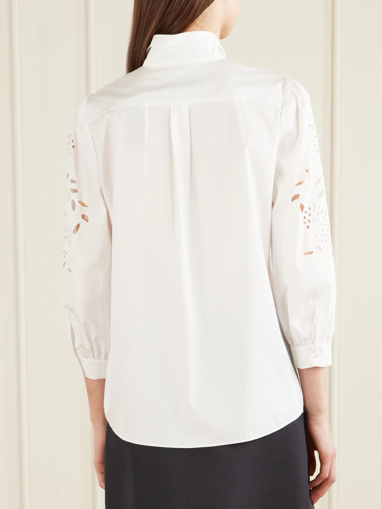 Garavani - Broderie Anglaise Cotton-Poplin Shirt