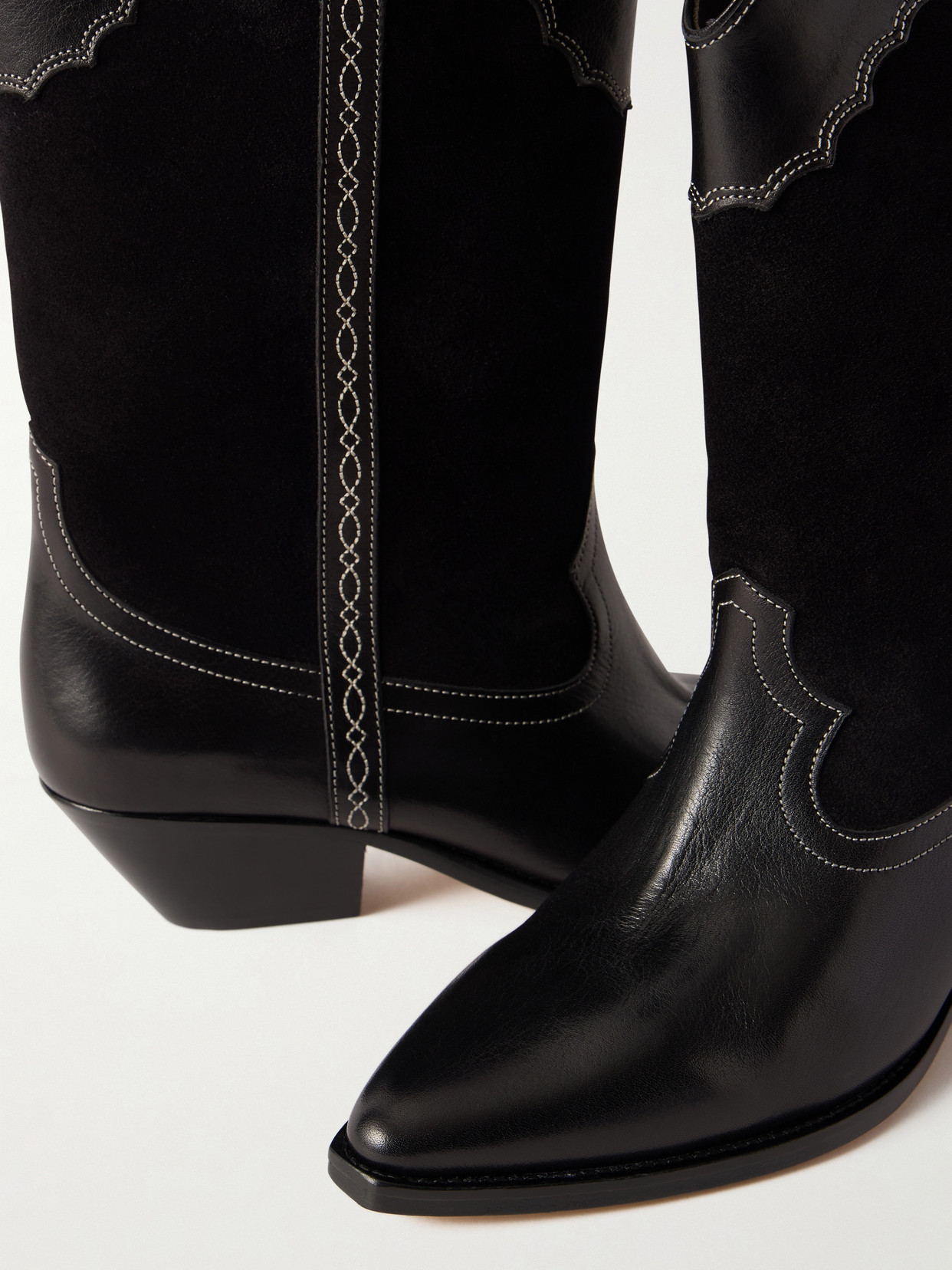 Duerto Embroidered Suede And Ankle Boots