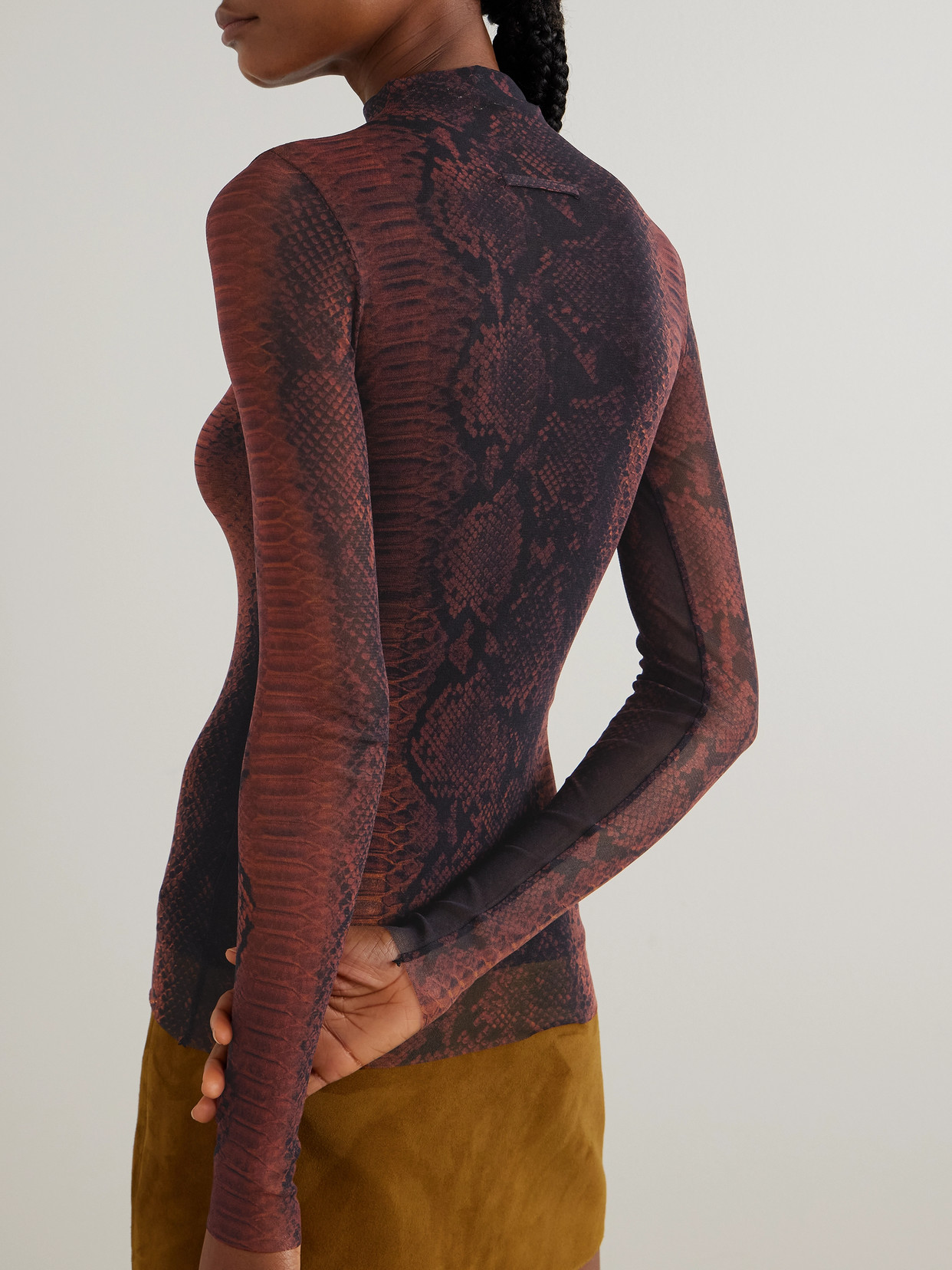 Snake-Print Top