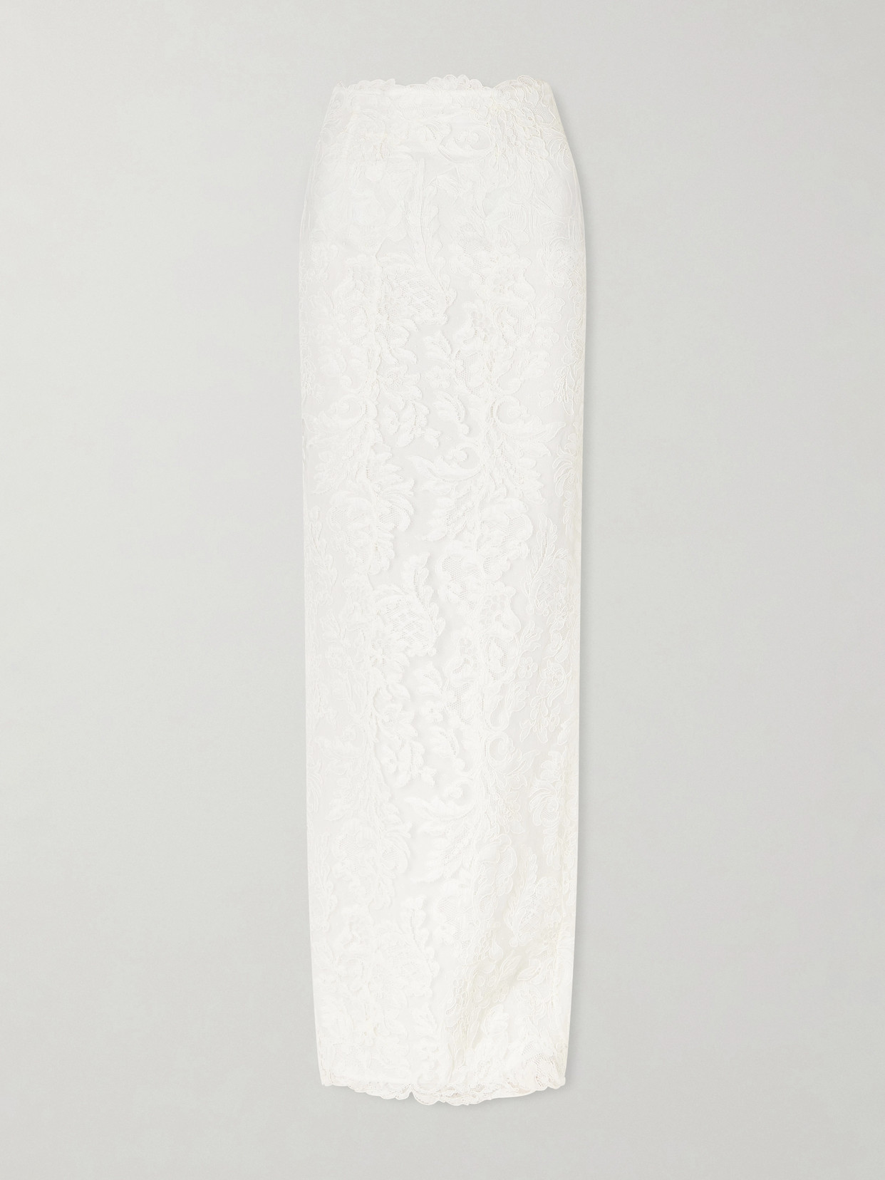 Reverie Lace And Silk-Satin Skirt
