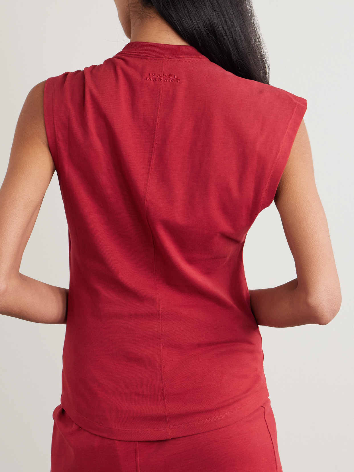 Nayda Knotted Cotton-Jersey Top