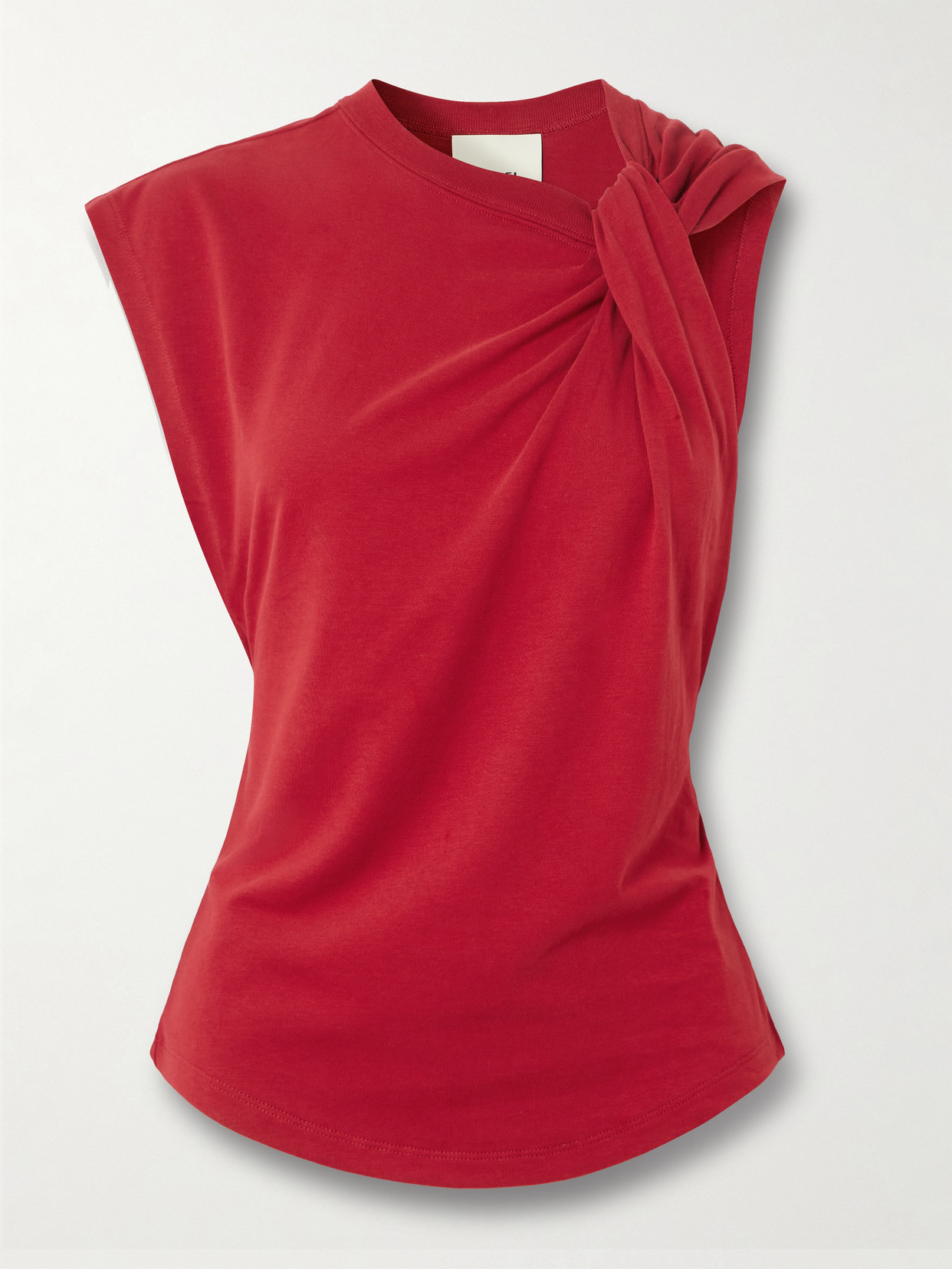 Nayda Knotted Cotton-Jersey Top