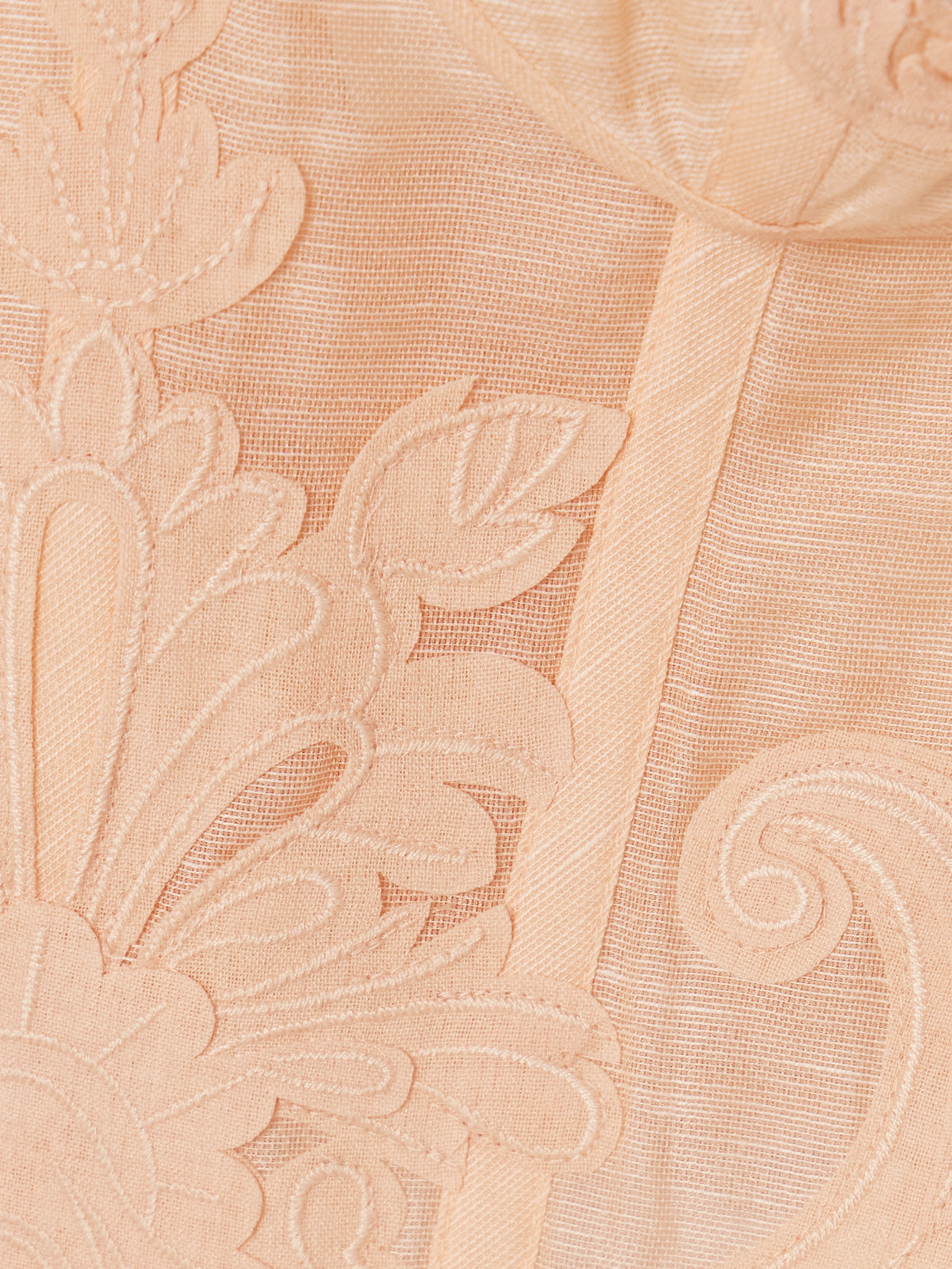Rebellion Appliquéd Linen And Silk-Blend Corset Top
