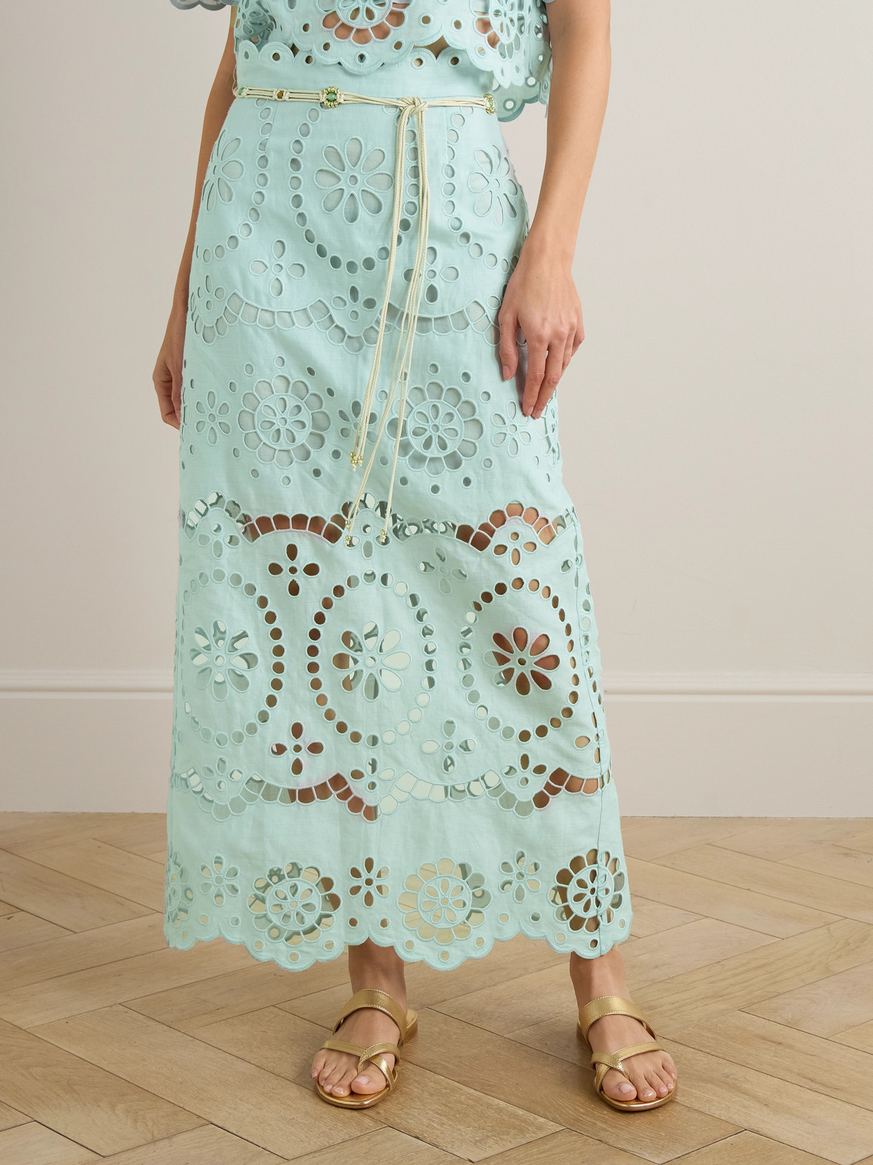 Awaken Belted Broderie Anglaise Midi