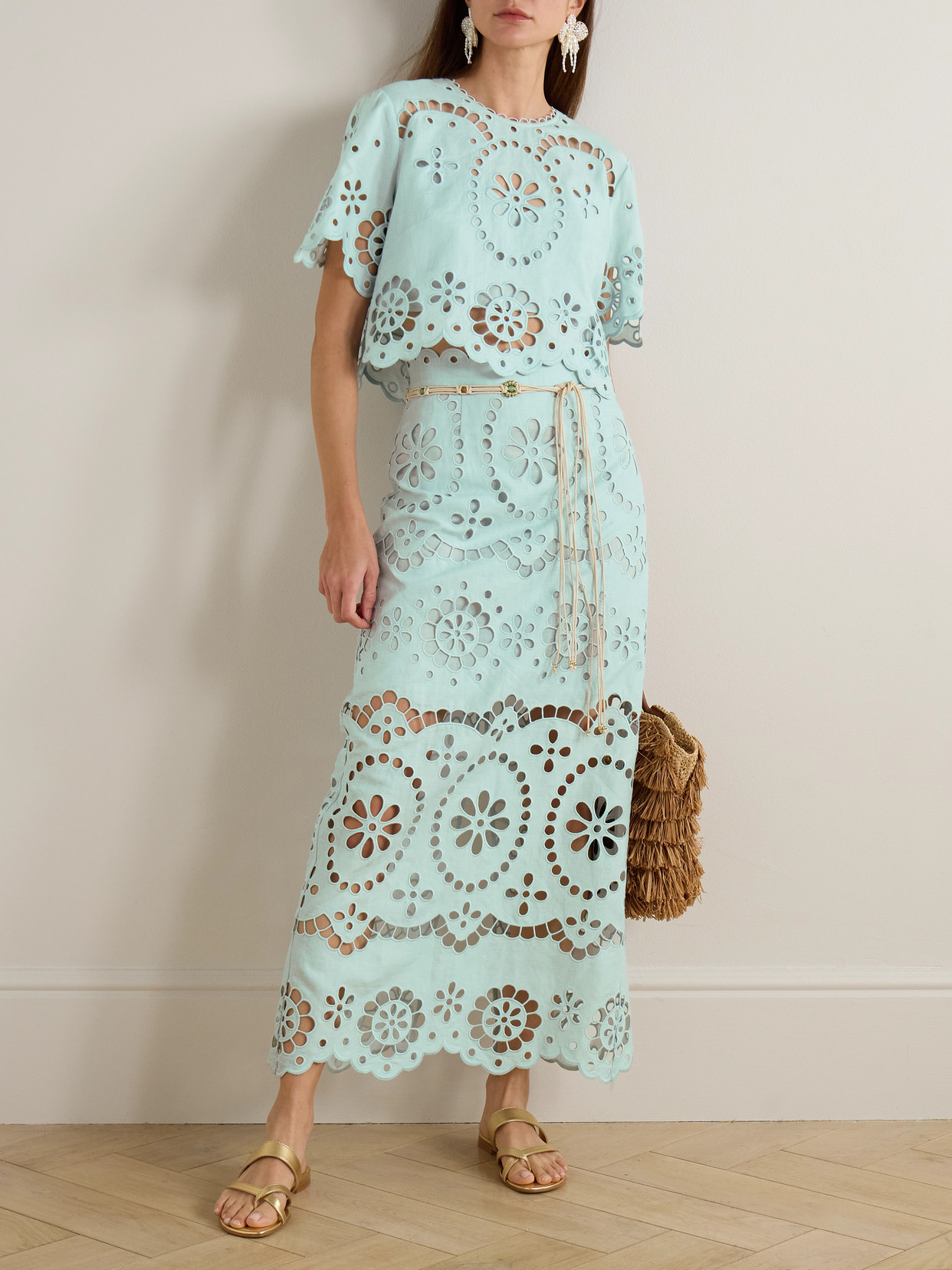 Awaken Belted Broderie Anglaise Midi