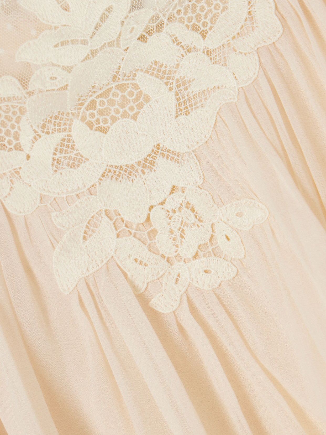 Awaken Cropped Lace-Trimmed Cotton And Silk-Blend Top