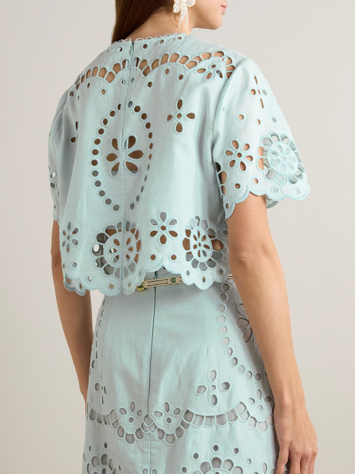 Awaken Cropped Broderie Anglaise Top