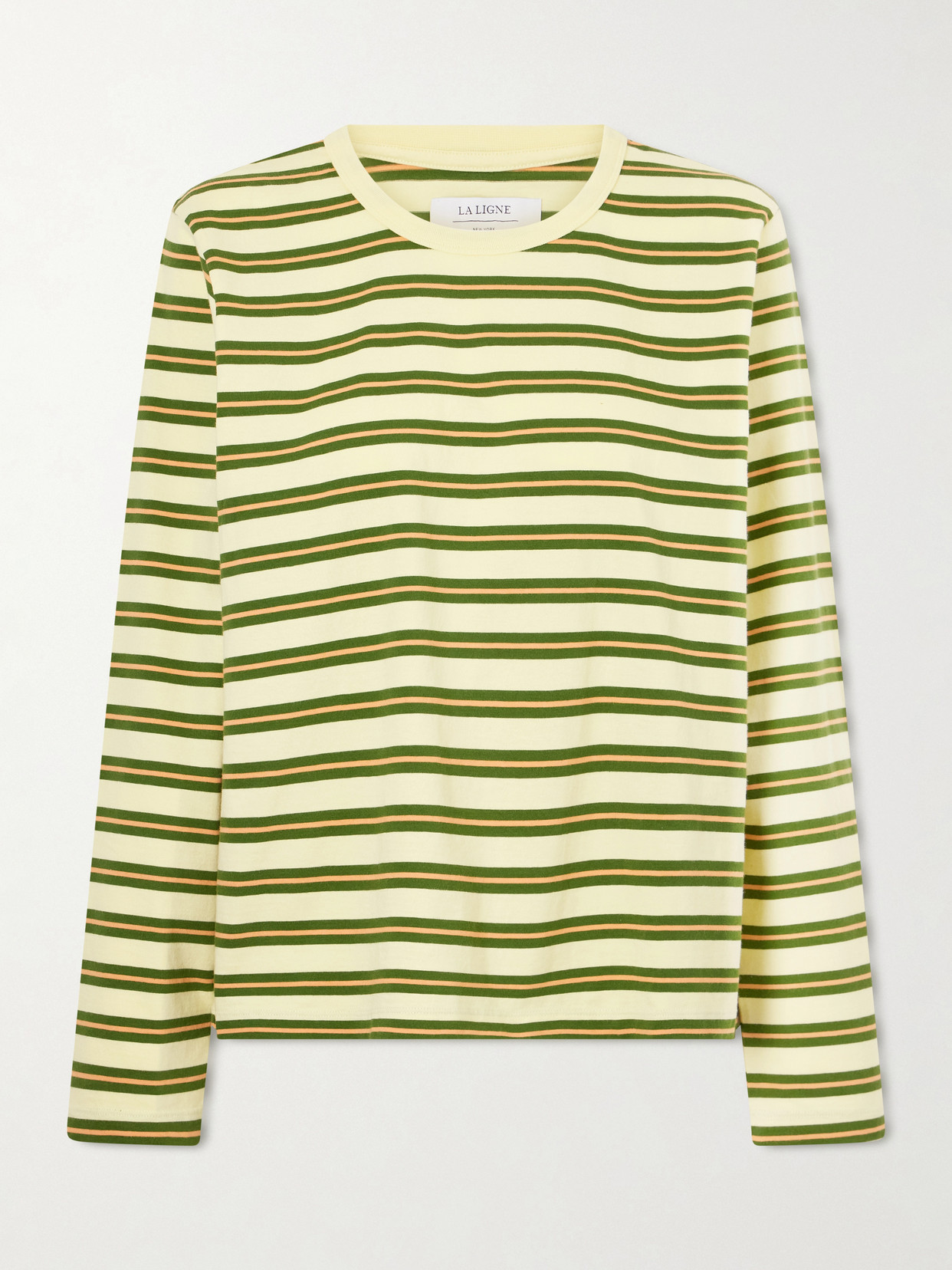 Boyfriend Striped Cotton-Jersey T-Shirt