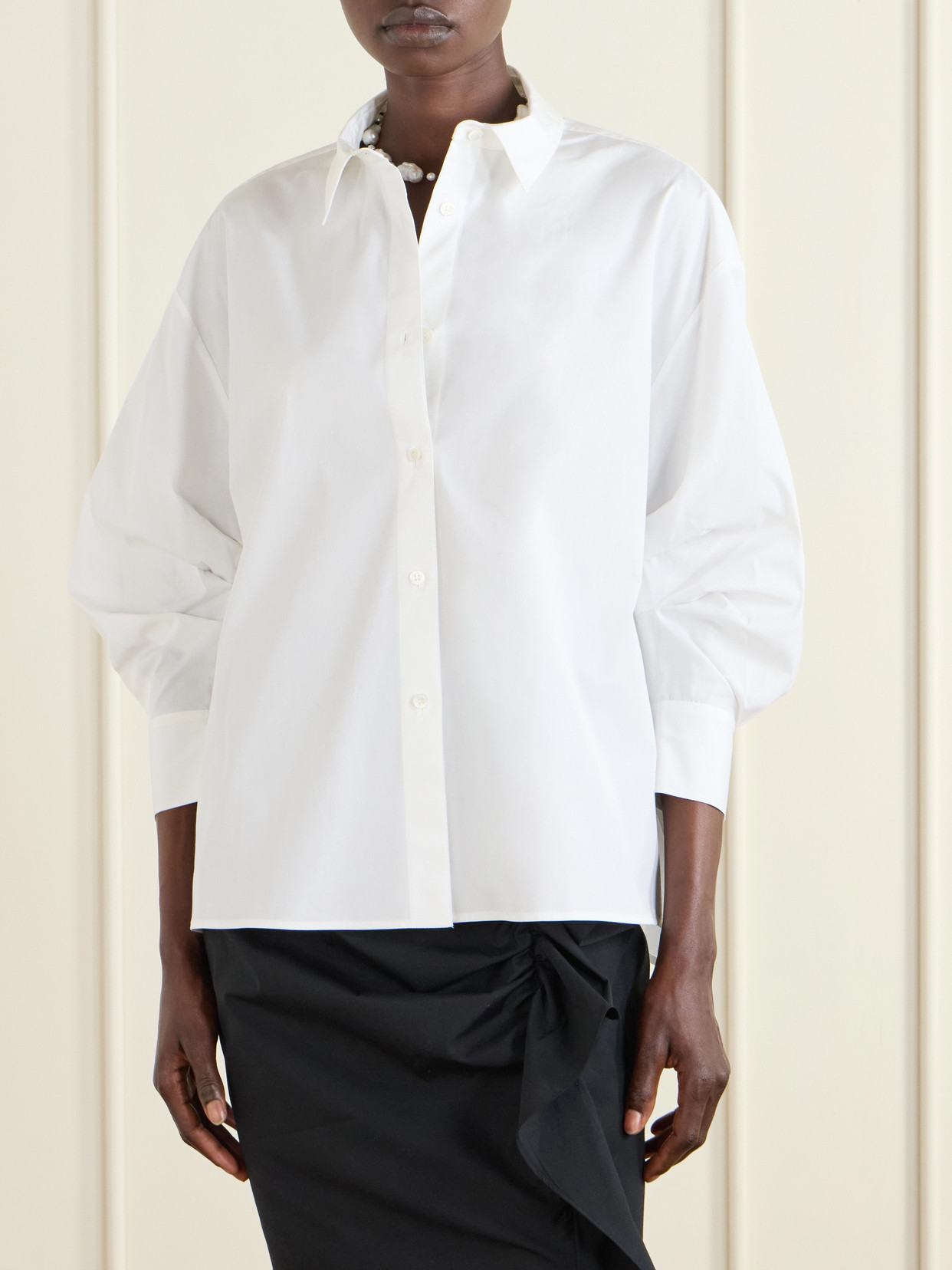 Clara Cotton-Blend Poplin Shirt