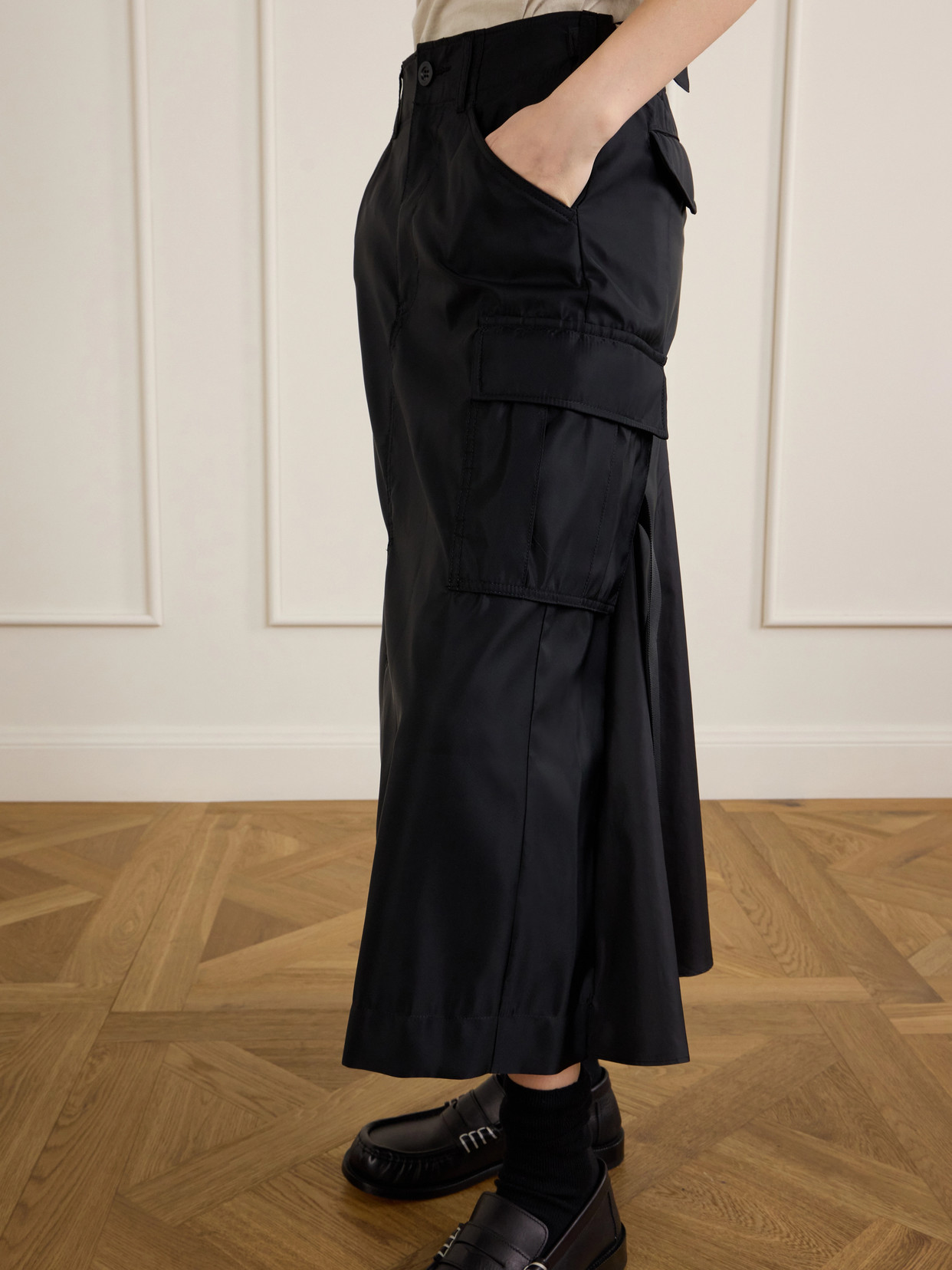 Padded Twill Midi