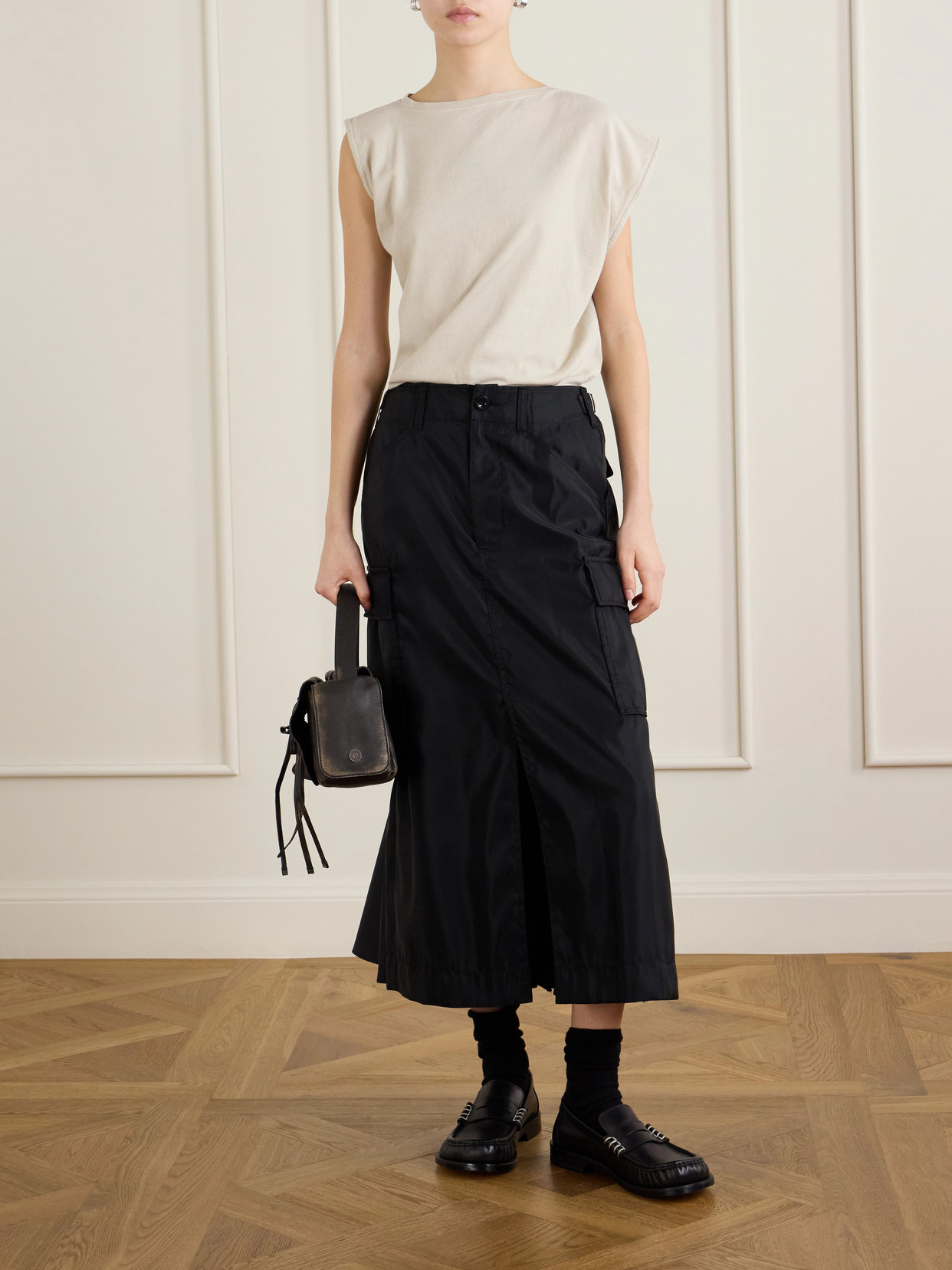 Padded Twill Midi