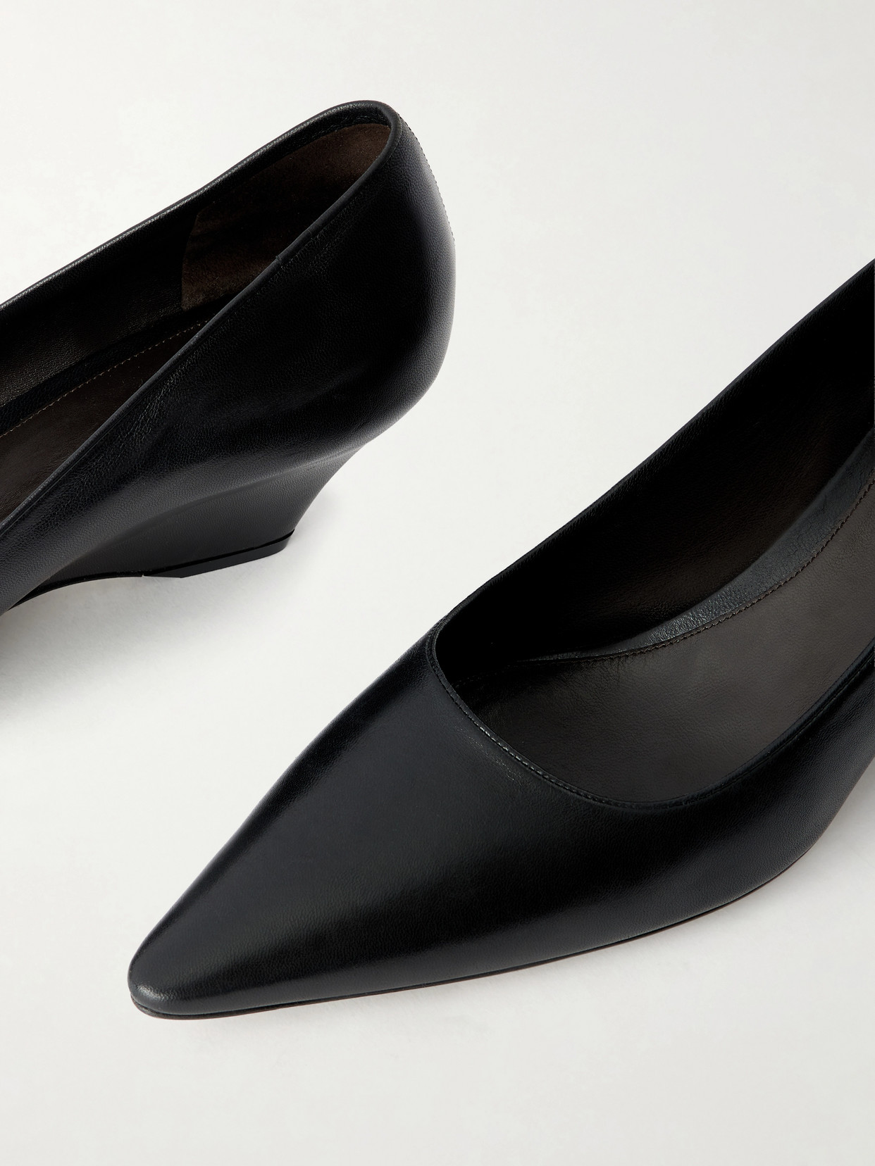 Liisa Leather Wedge Pumps