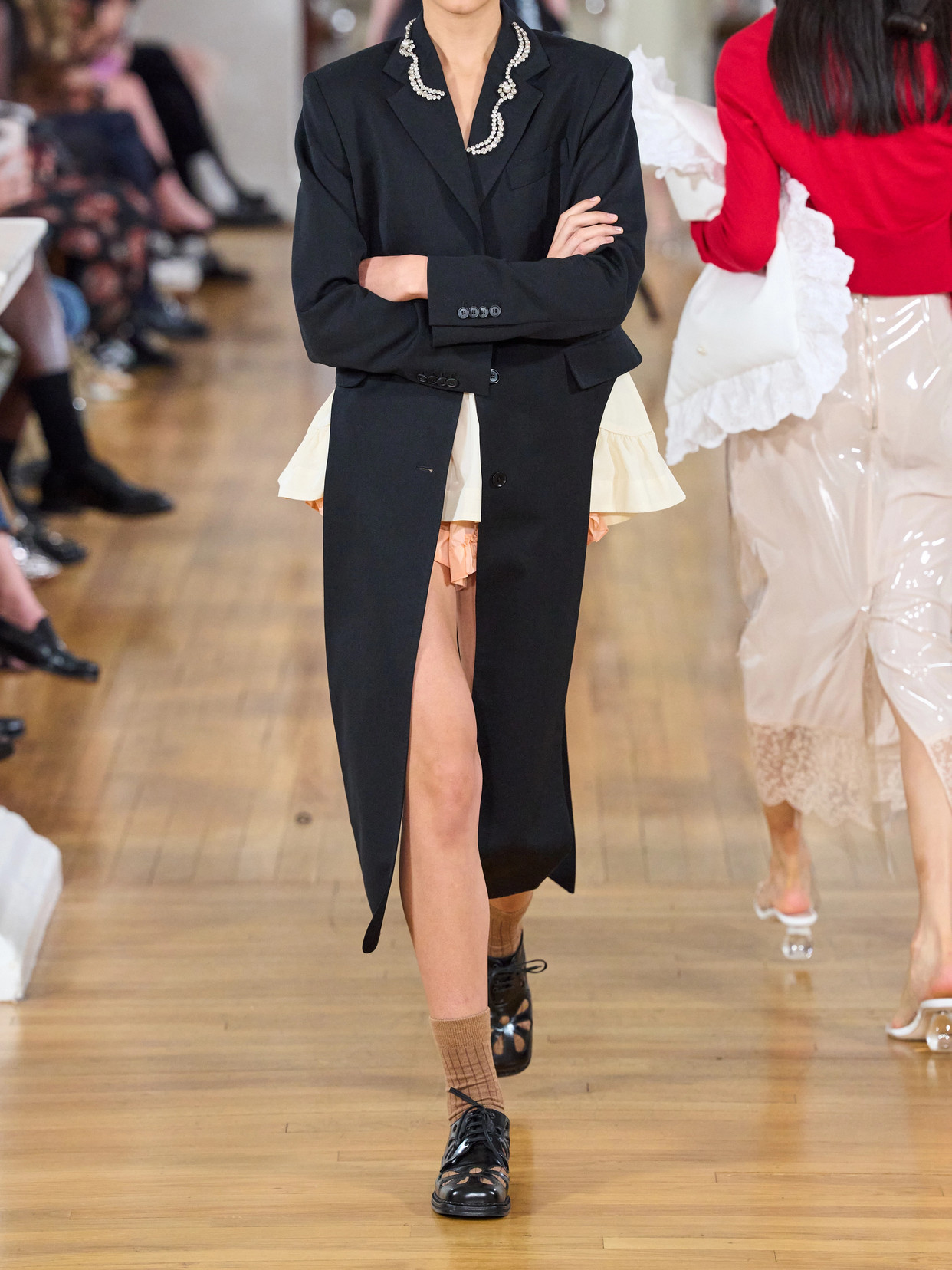Embellished Woven Coat
