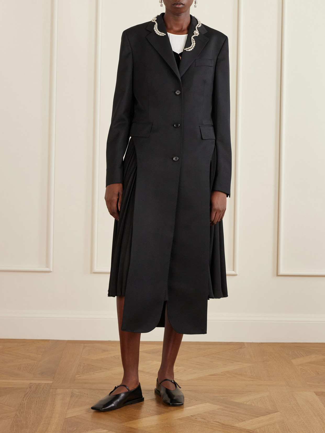 Embellished Woven Coat