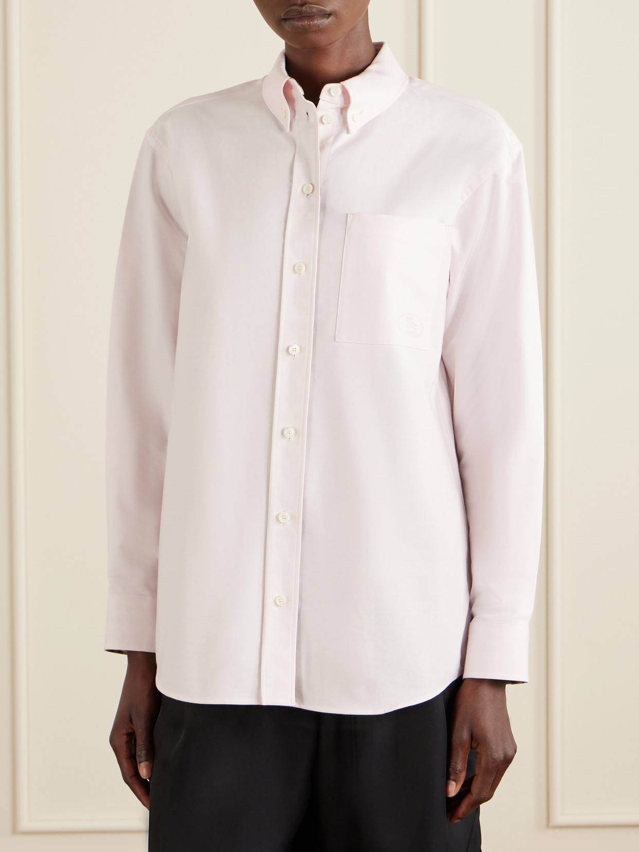 Letitia Logo-Embroidered Cotton Oxford Shirt