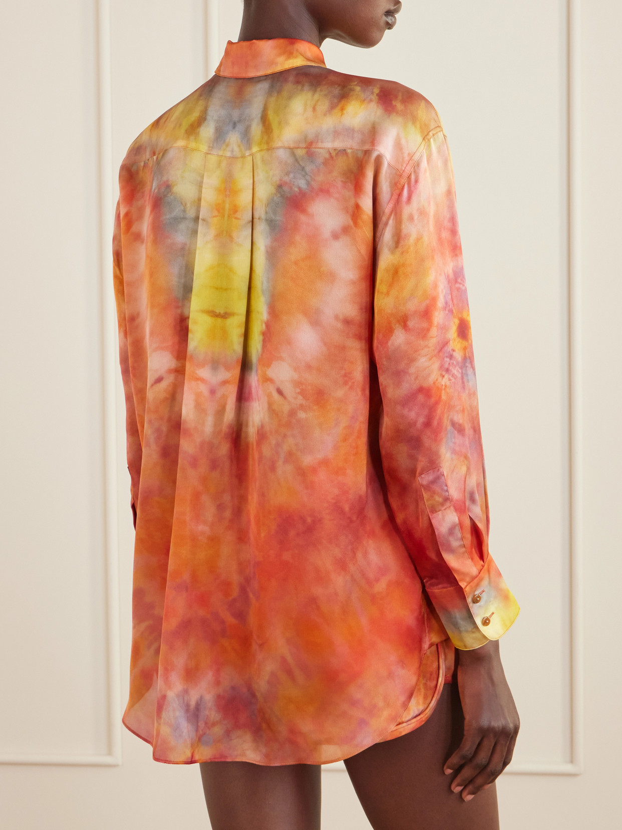 Alchemy Tie-Dye Silk-Satin Shirt