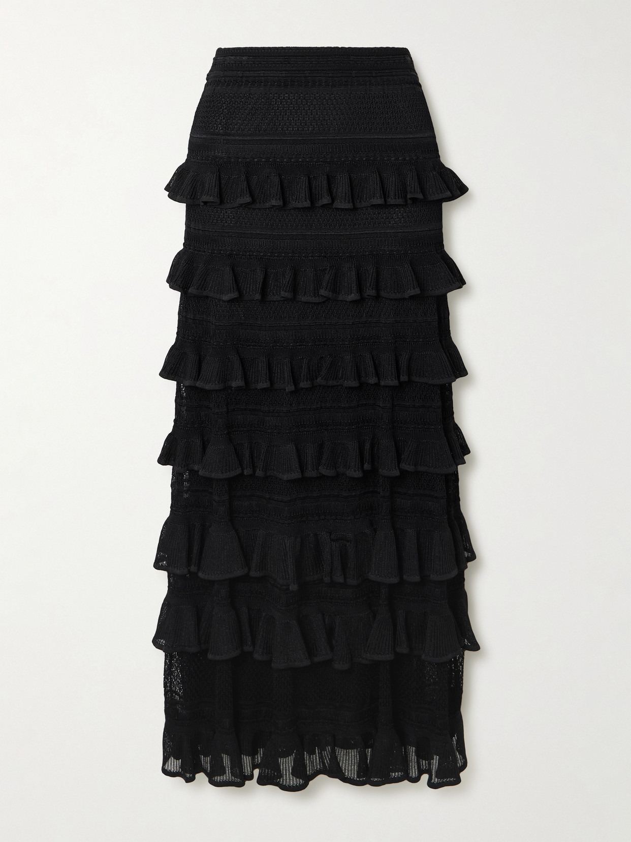 Luna Ruffled Crocheted Midi