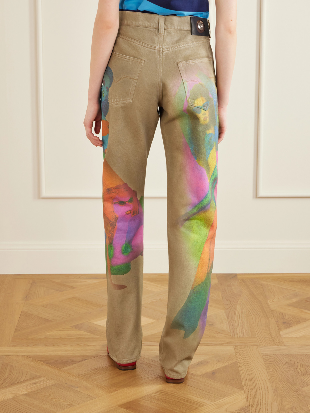 The Femmes Printed Straight-Leg Jeans